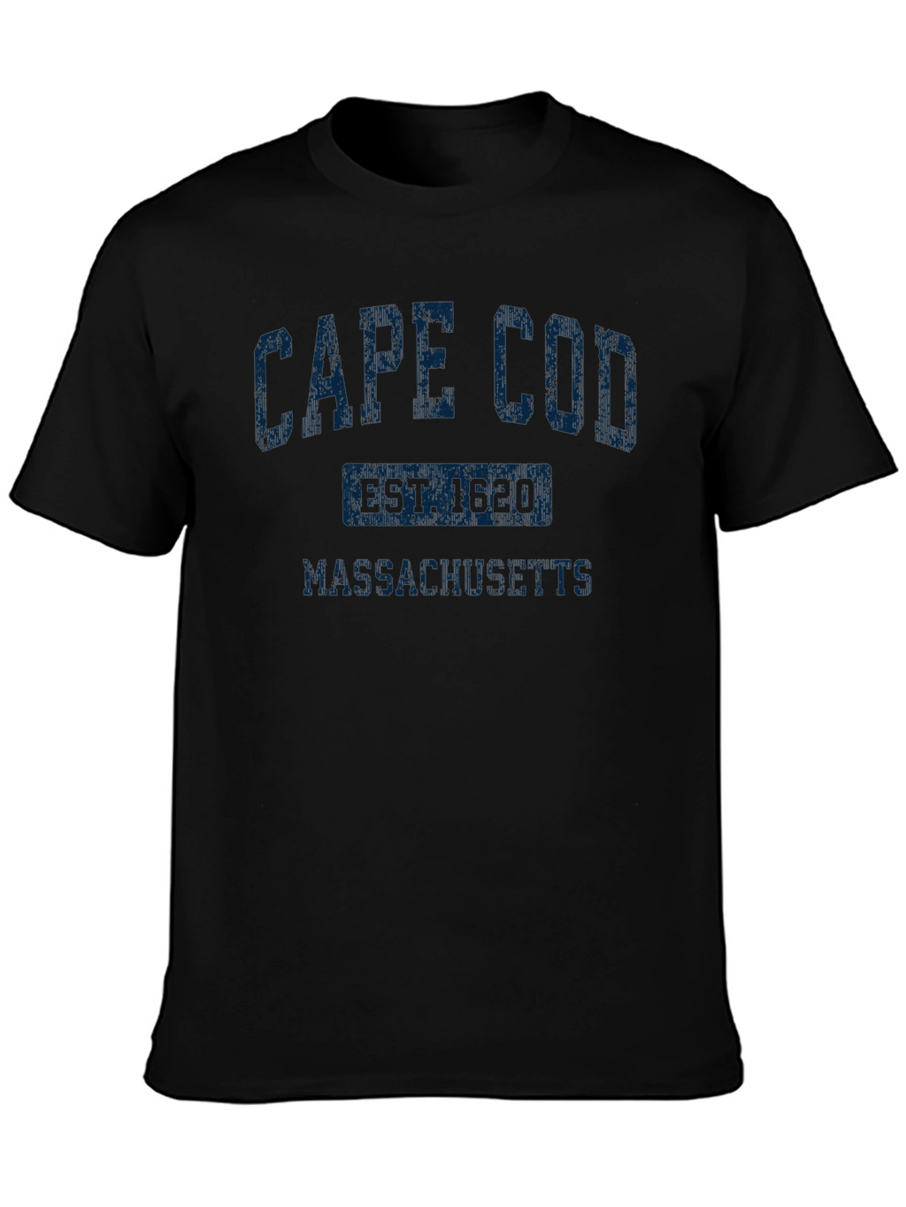 Cape Cod Massachusetts Est. 1620 Black T-Shirt