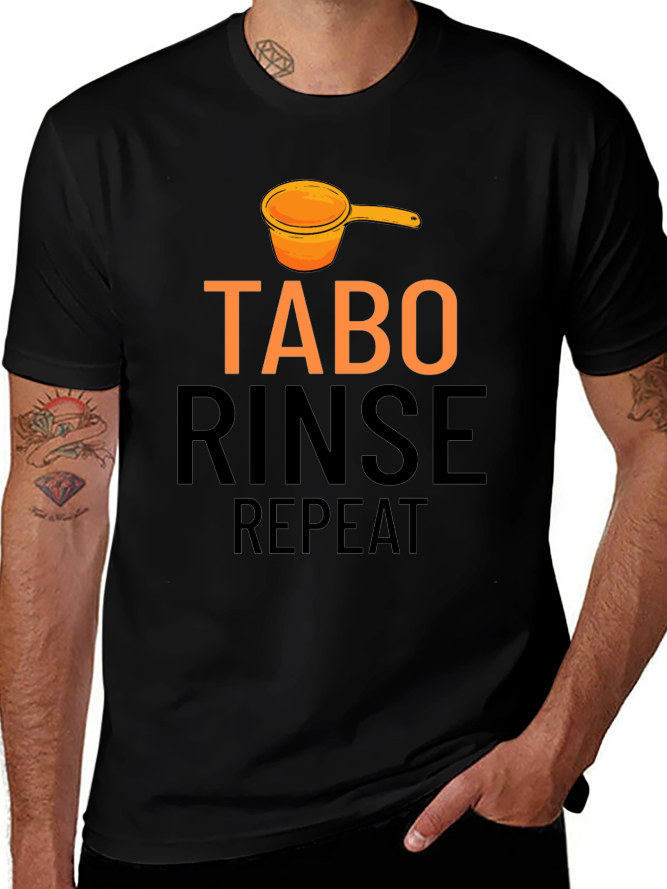 Tabo Rinse Repeat Black Graphic Tee