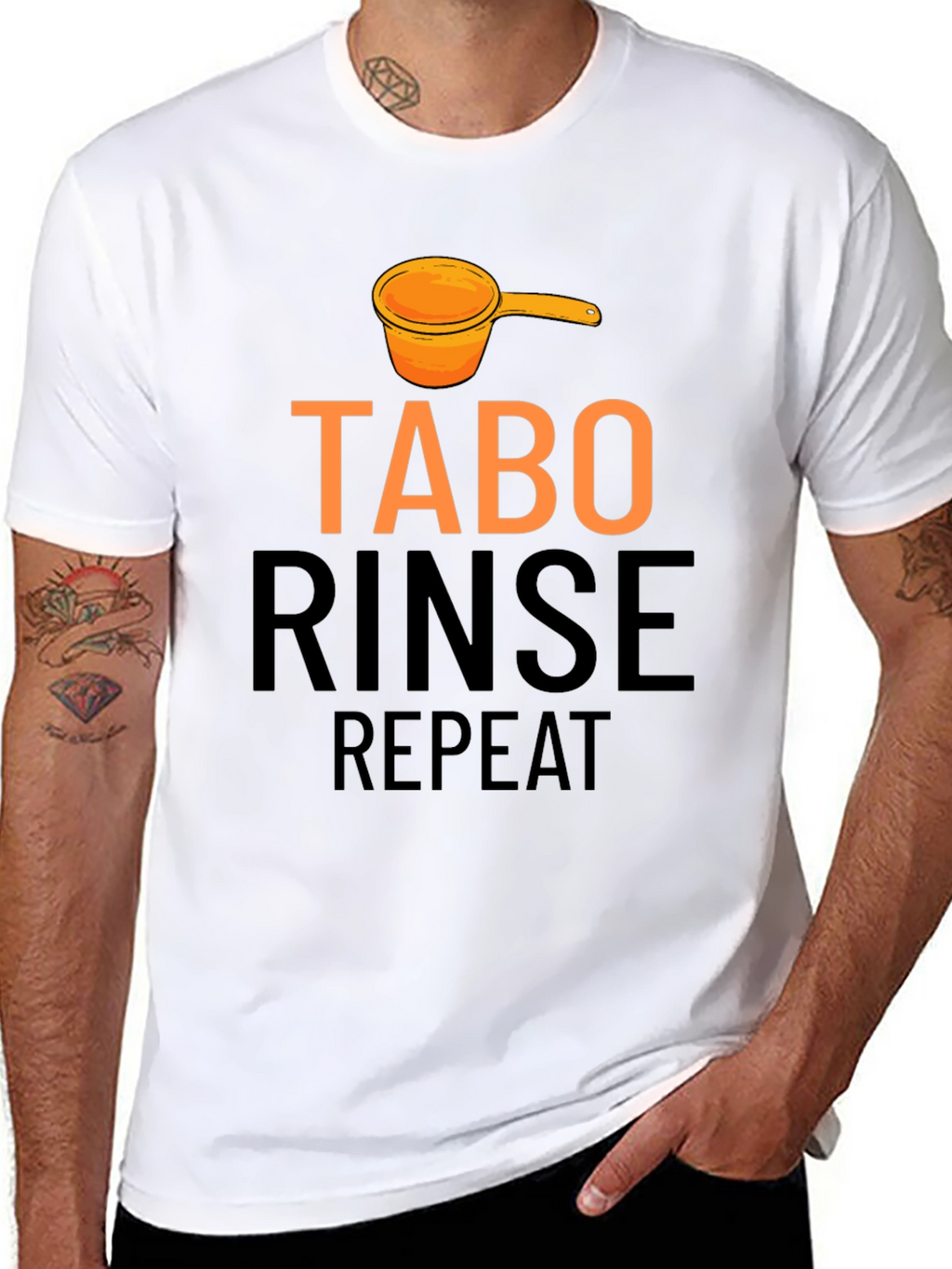 Tabo Rinse Repeat Black Graphic Tee