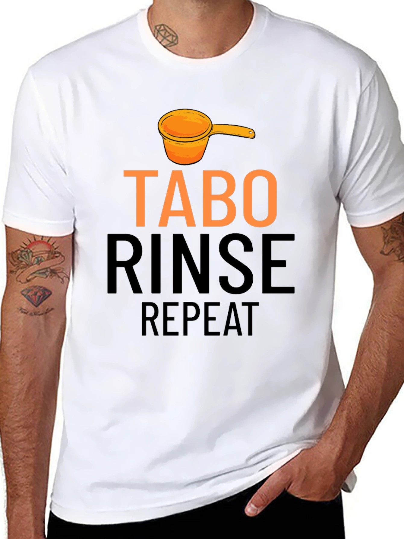 Tabo Rinse Repeat Black Graphic Tee