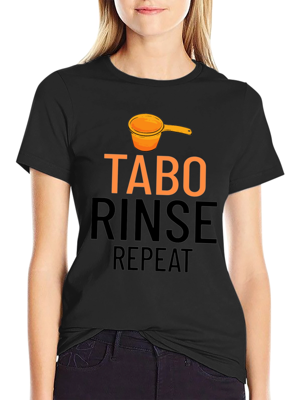 Tabo Rinse Repeat Black Graphic Tee
