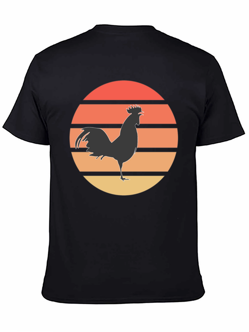 Retro Rooster Sunset Graphic Tee