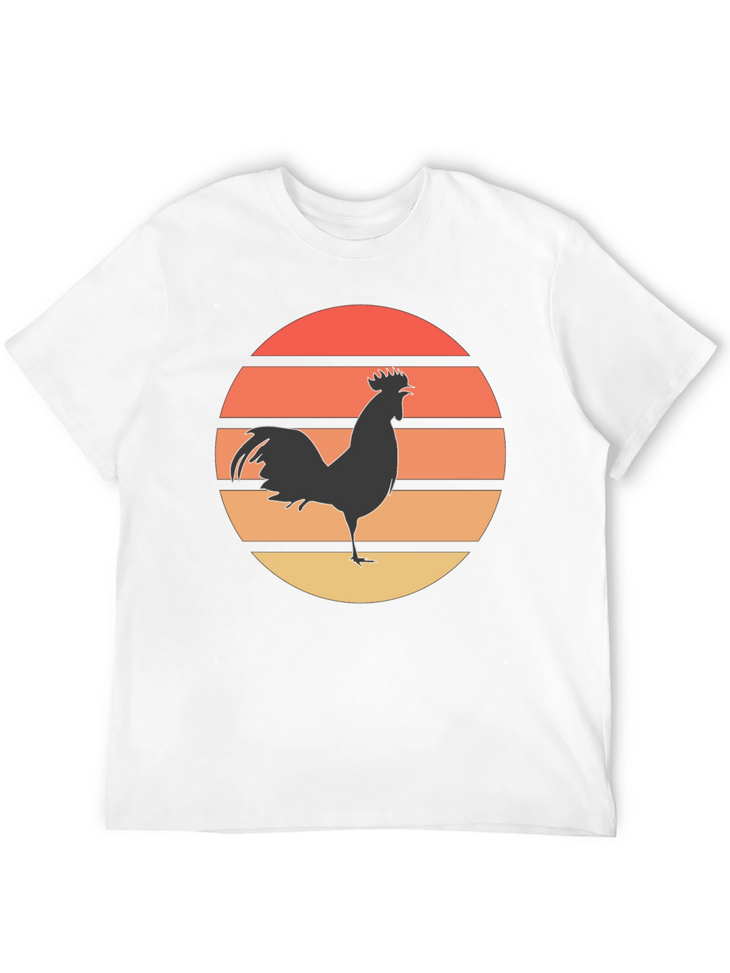 Retro Rooster Sunset Graphic Tee