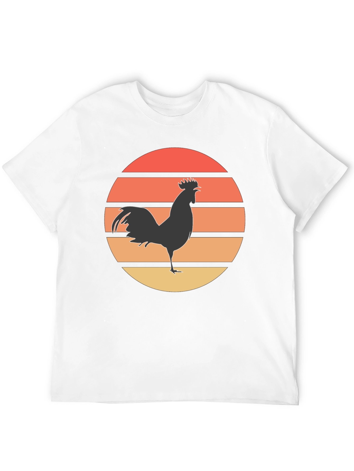Retro Rooster Sunset Graphic Tee