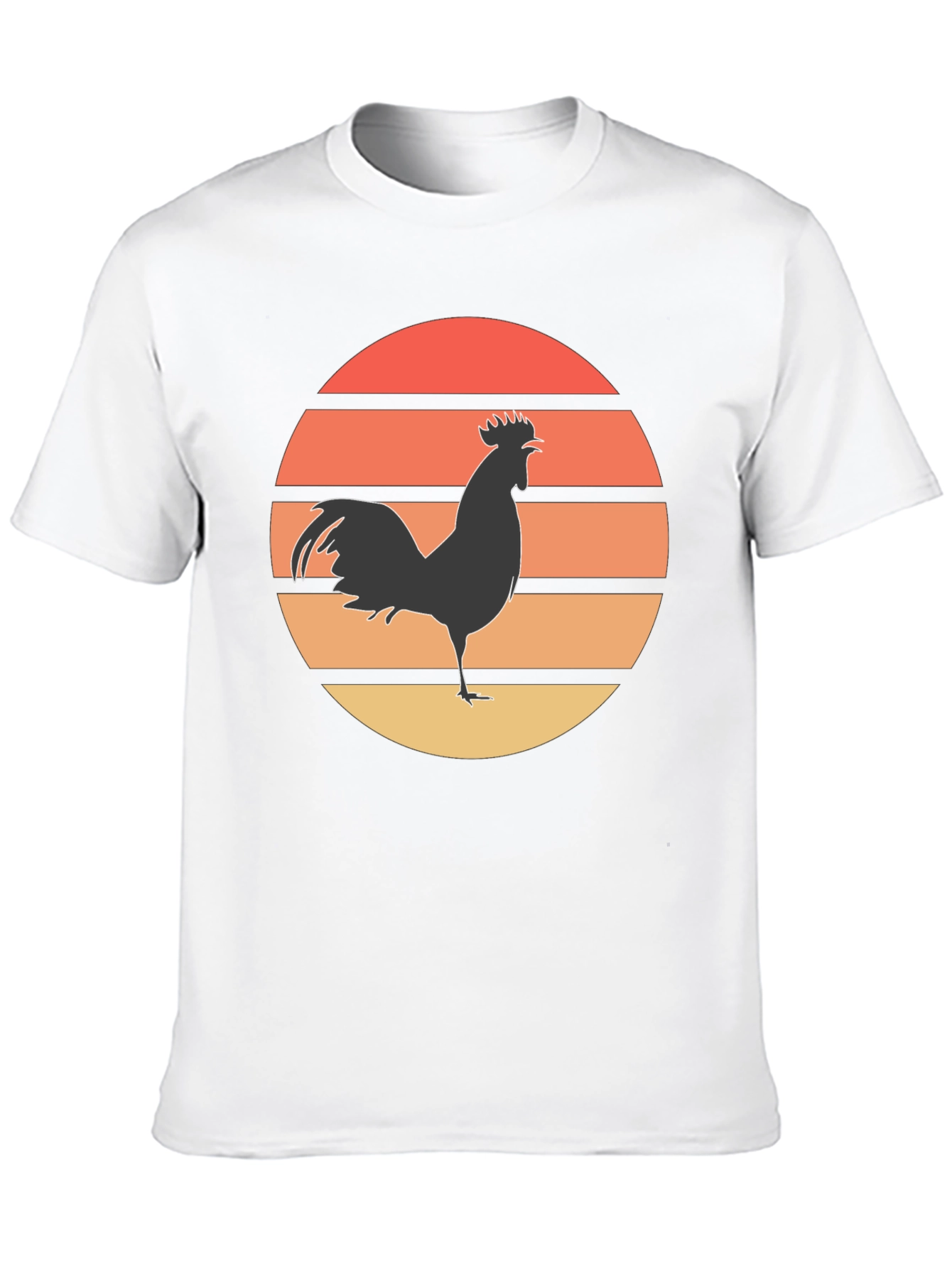 Retro Rooster Sunset Graphic Tee
