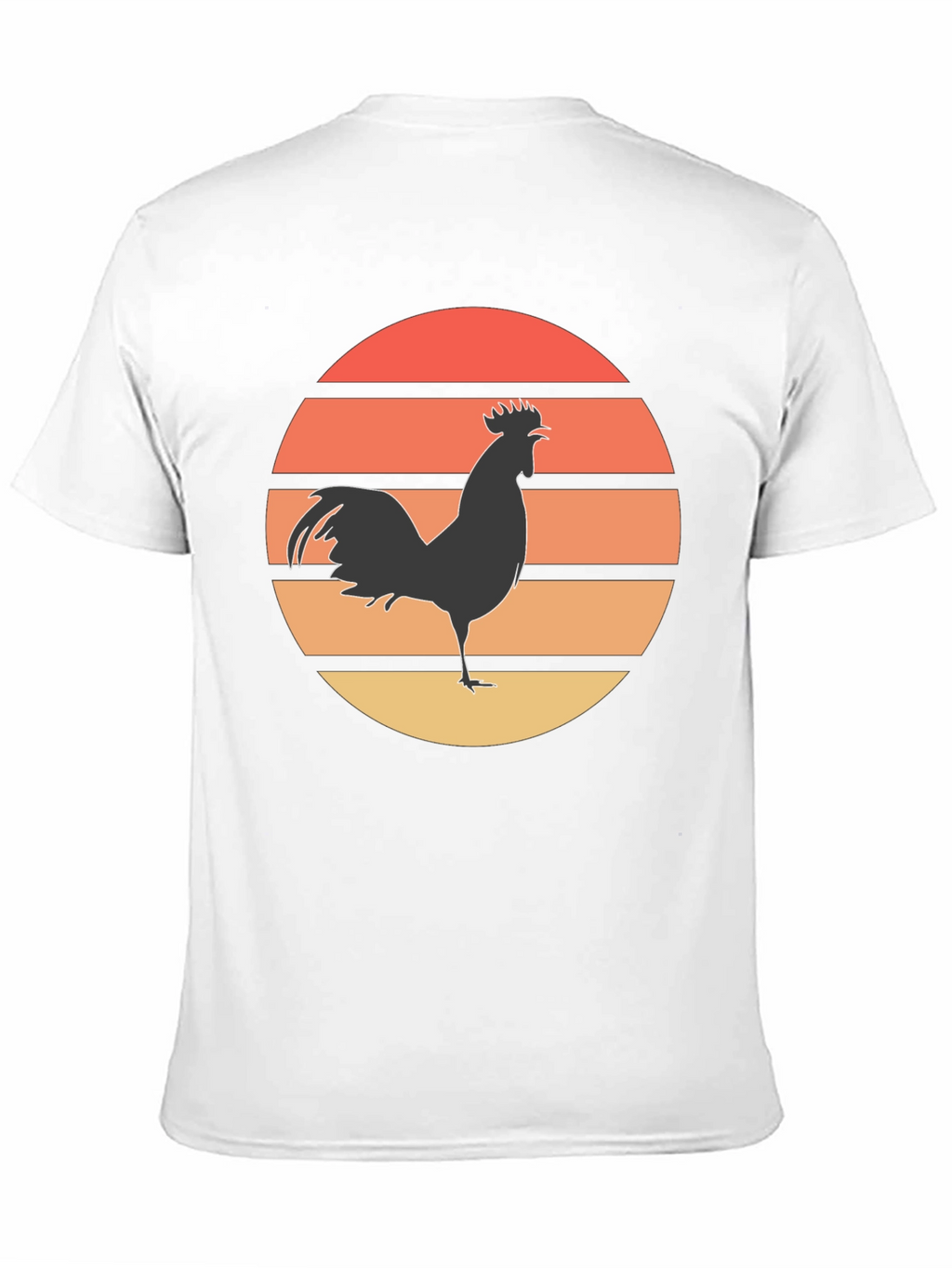 Retro Rooster Sunset Graphic Tee