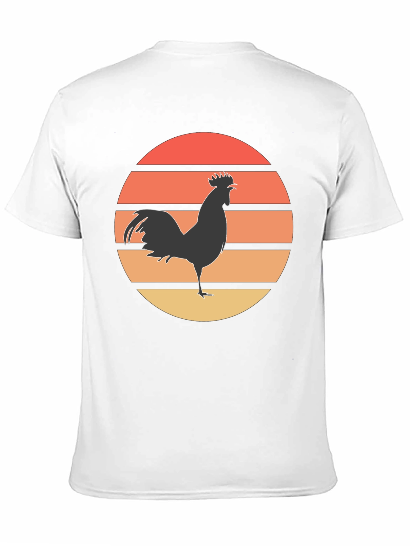 Retro Rooster Sunset Graphic Tee