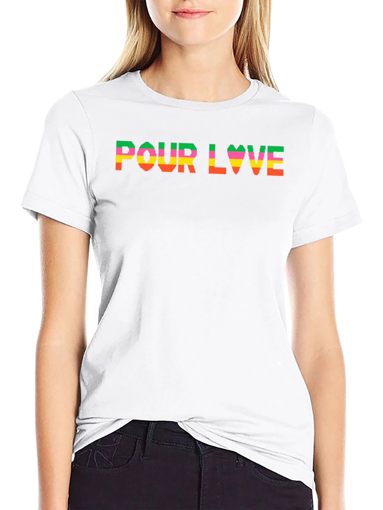 Pour Love T-Shirt - Black - Fun Graphic Tee