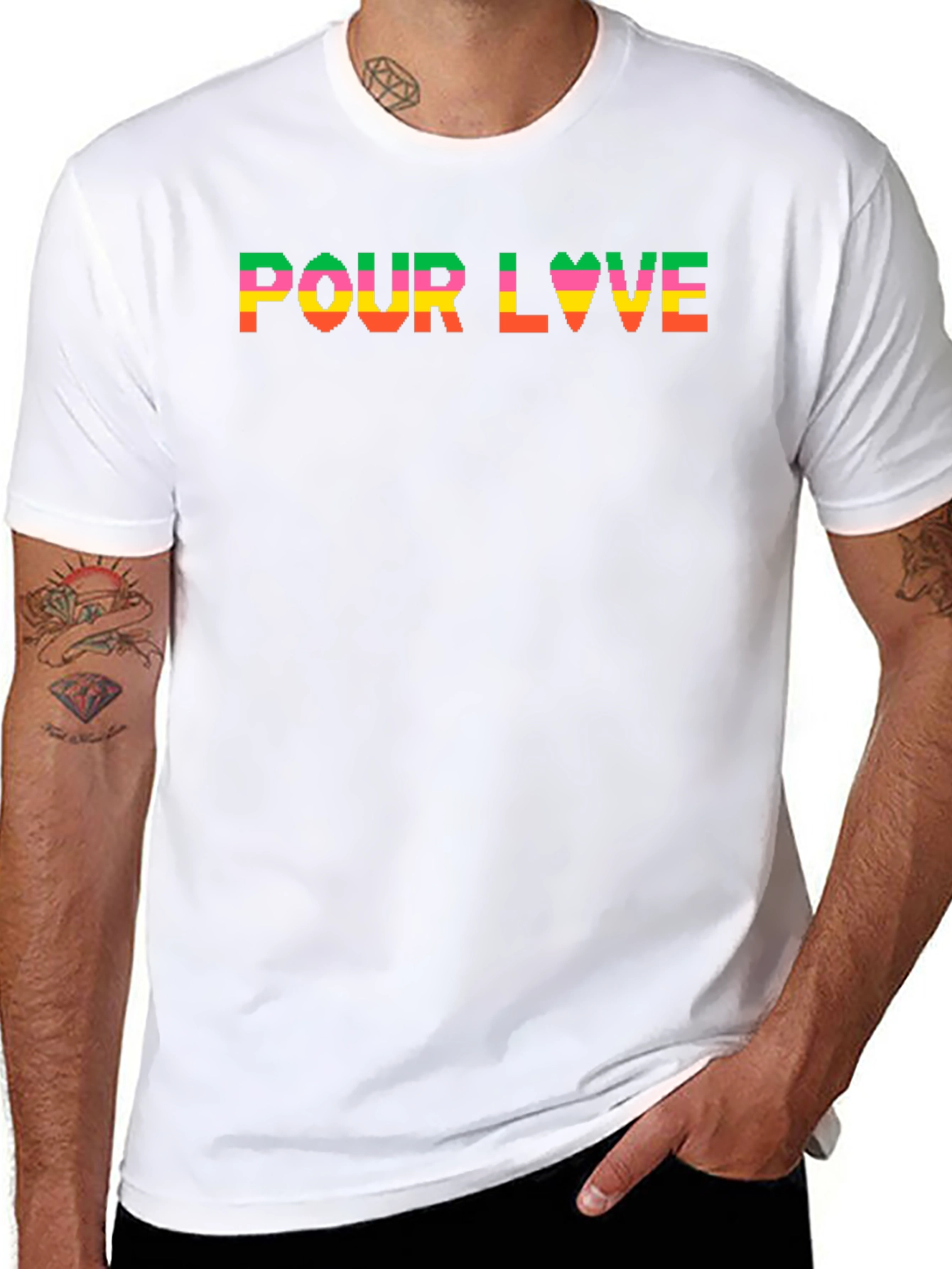Pour Love T-Shirt - Black - Fun Graphic Tee