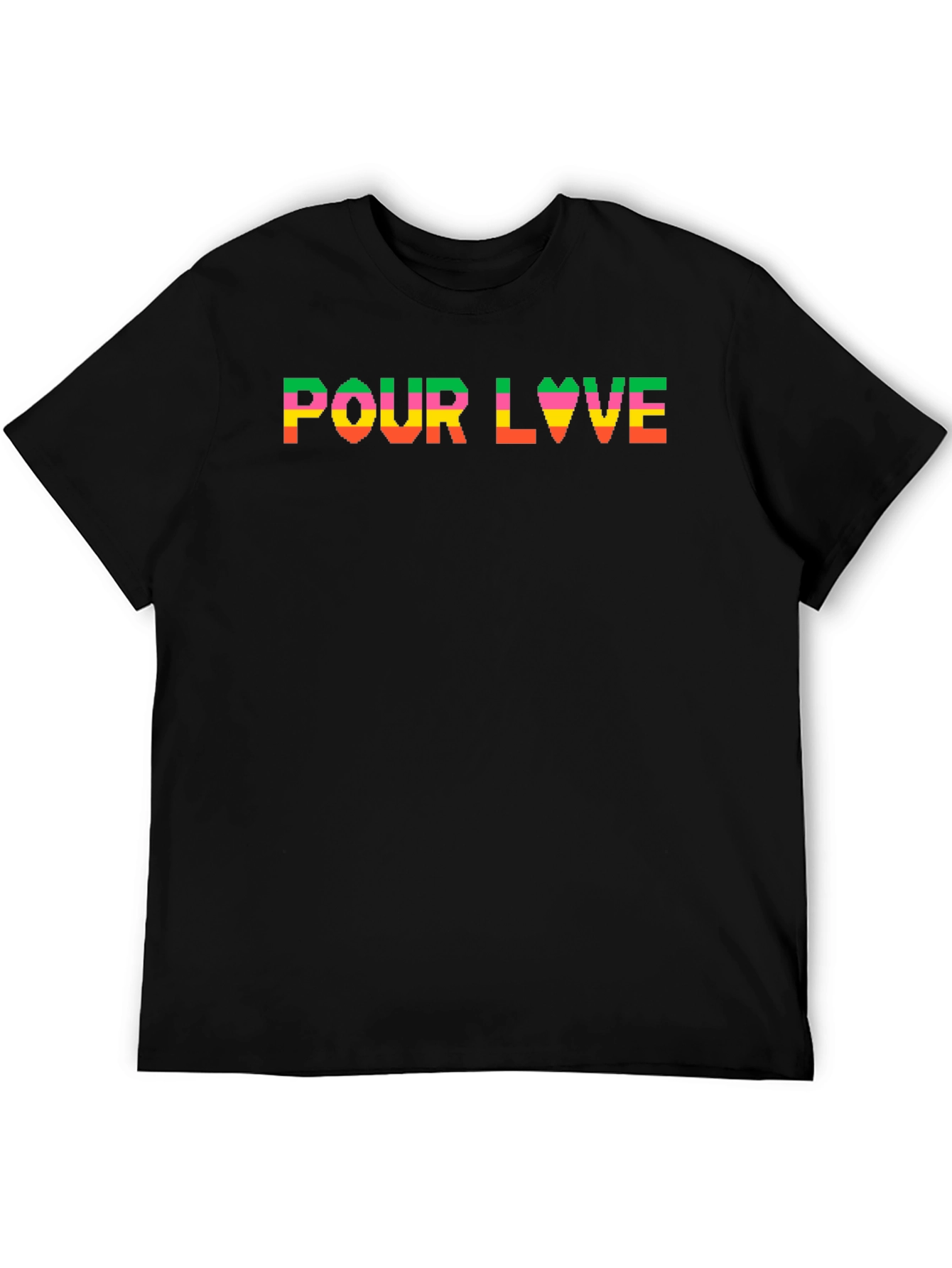 Pour Love T-Shirt - Black - Fun Graphic Tee