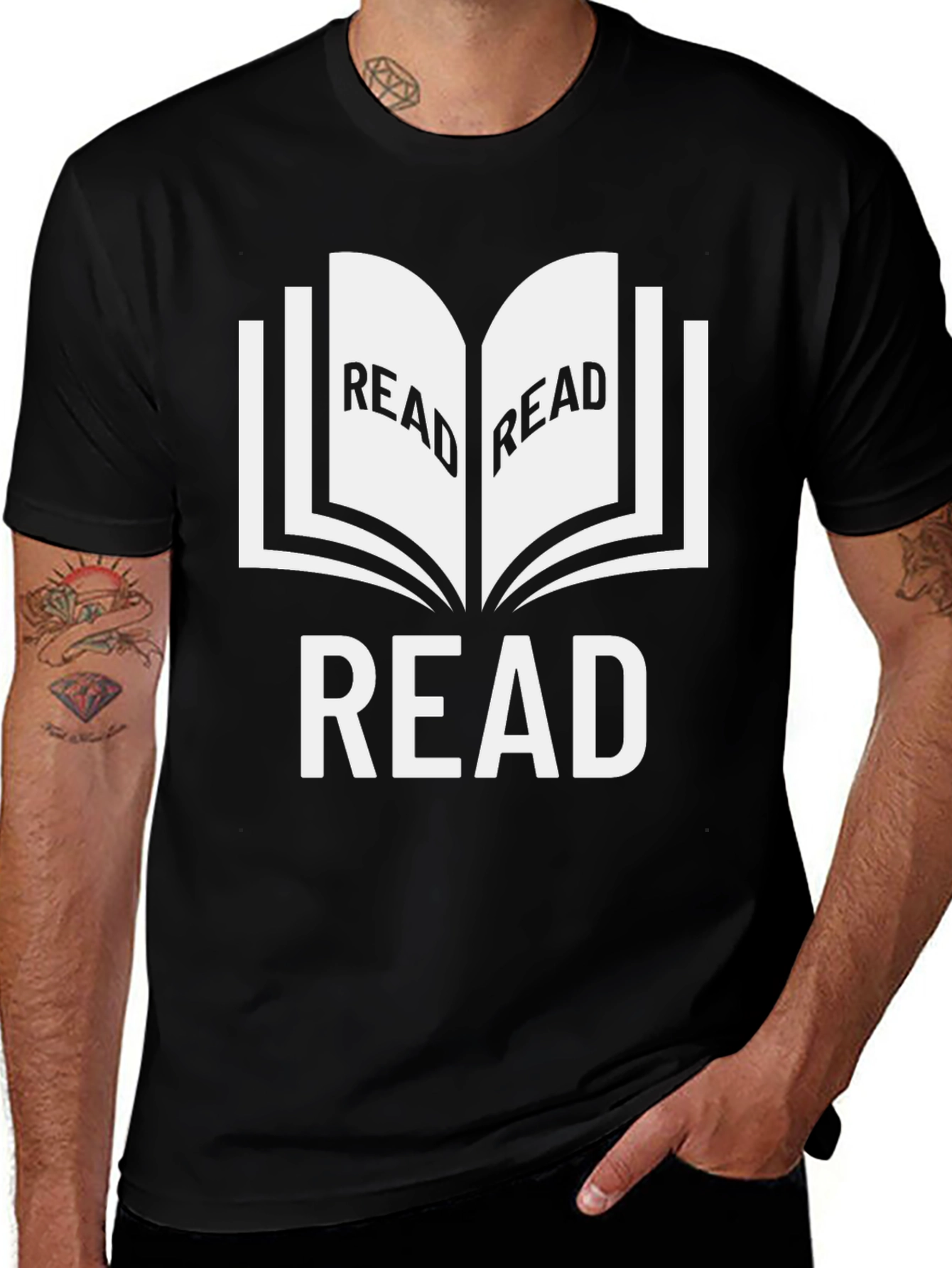 Read Black Graphic T-Shirt Book Lover Tee