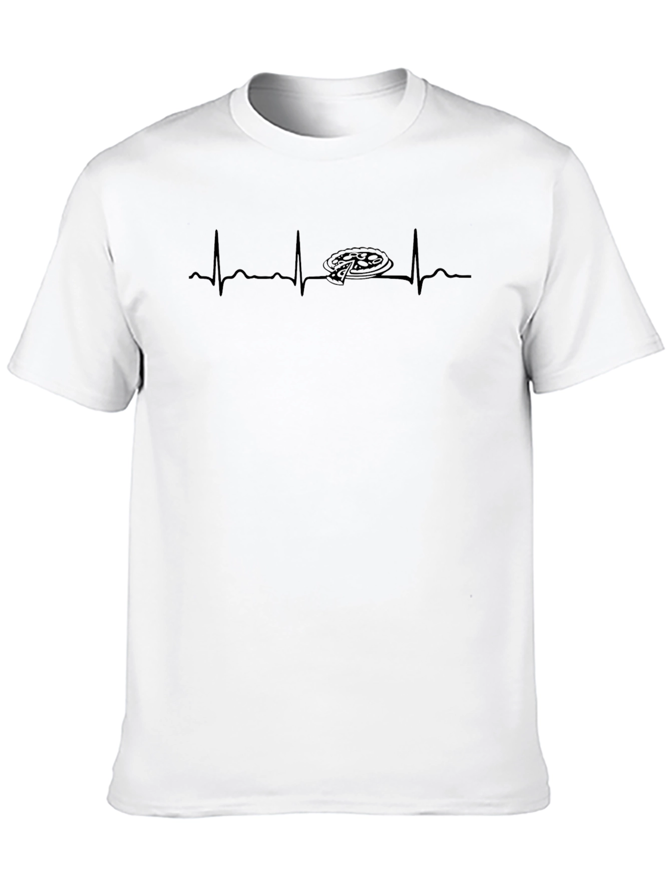 Pizza Heartbeat T-Shirt - Mens Graphic Tee