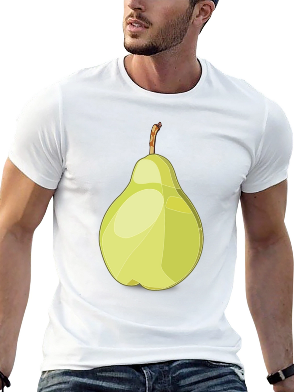 Pear Graphic Black T-Shirt