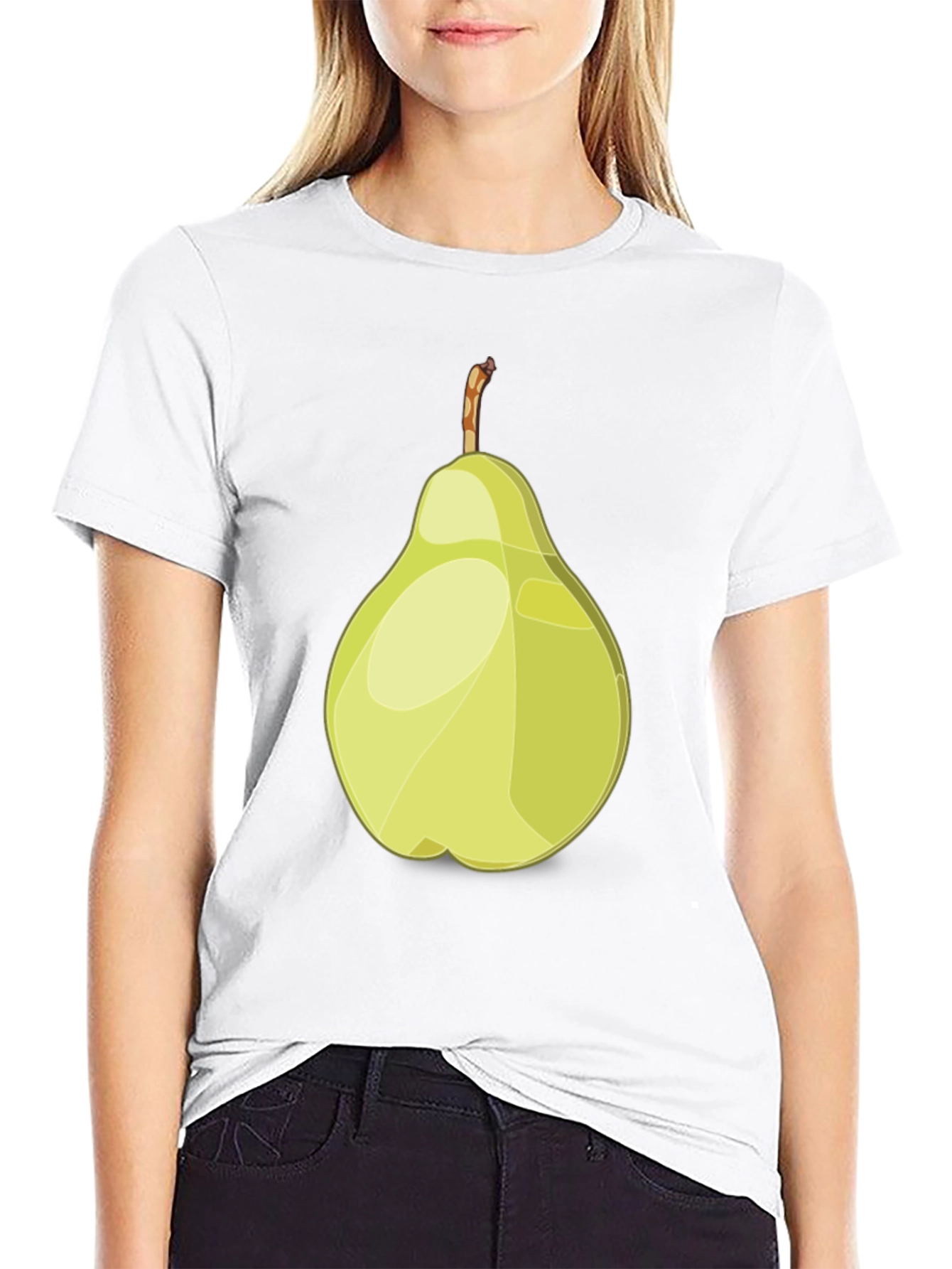 Pear Graphic Black T-Shirt