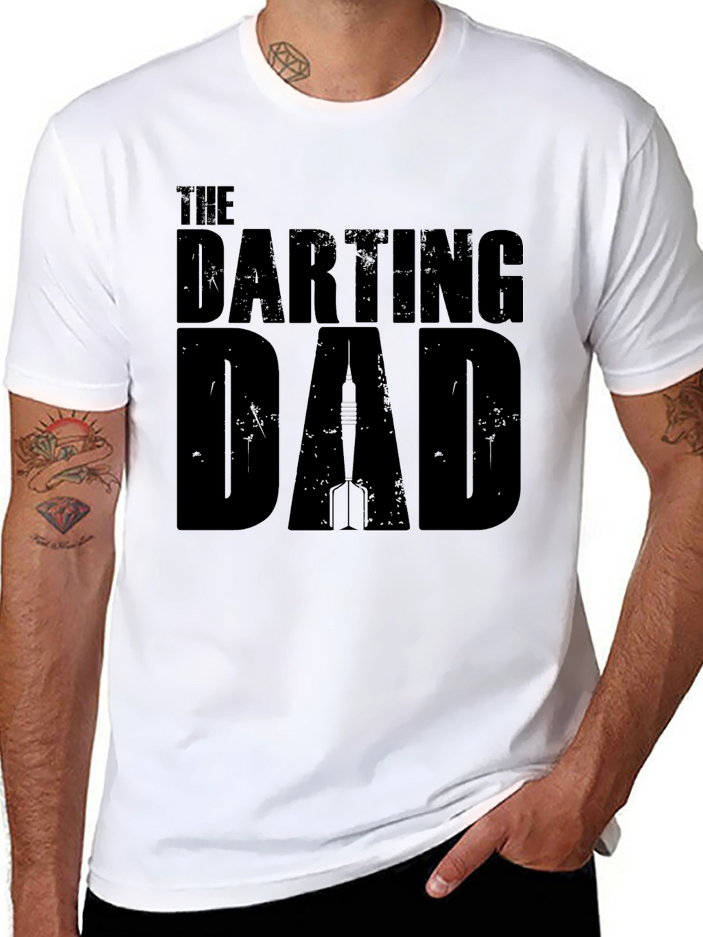The Darting Dad T-Shirt - Black
