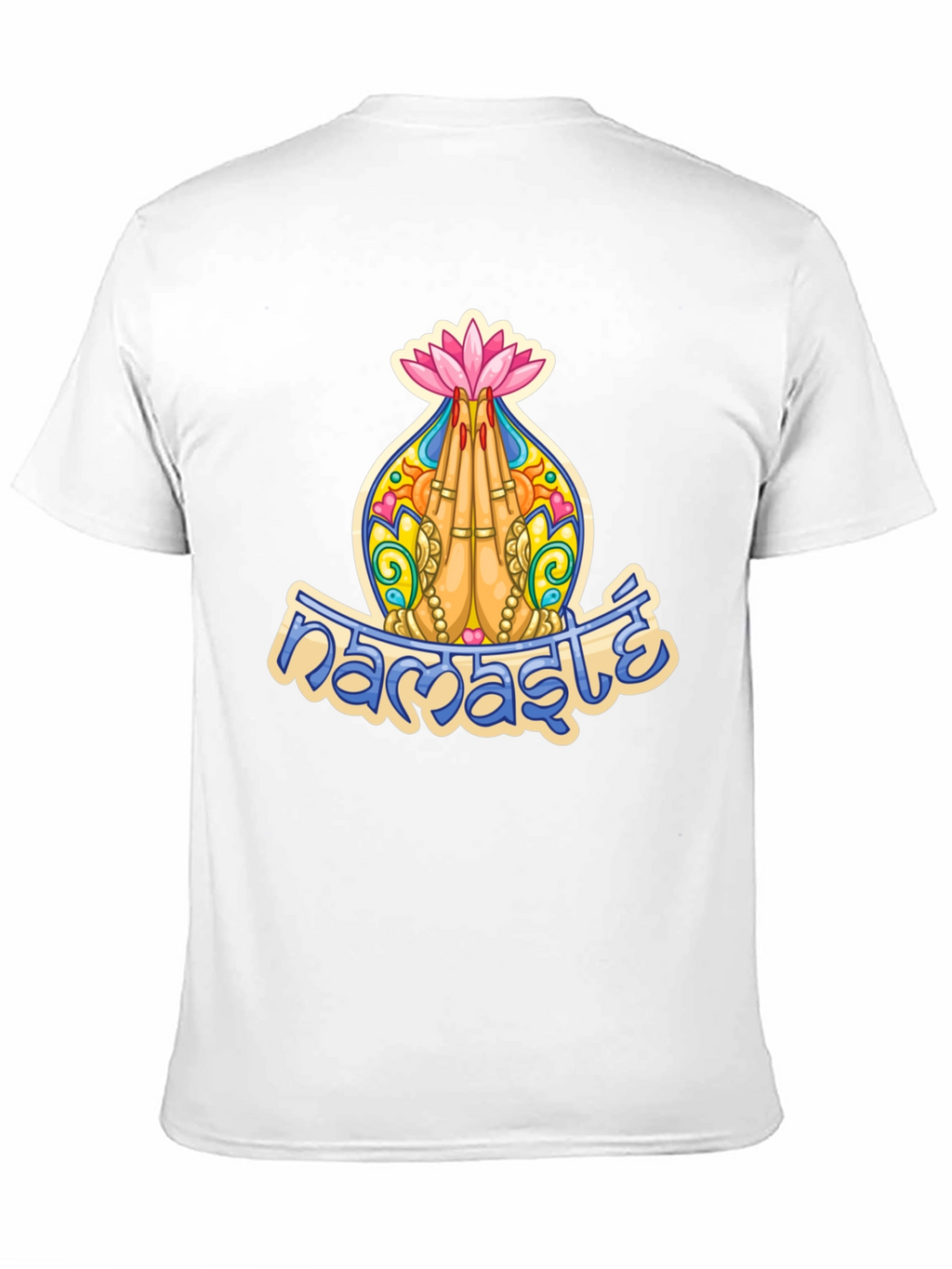 Namaste Lotus Hands Graphic T-Shirt
