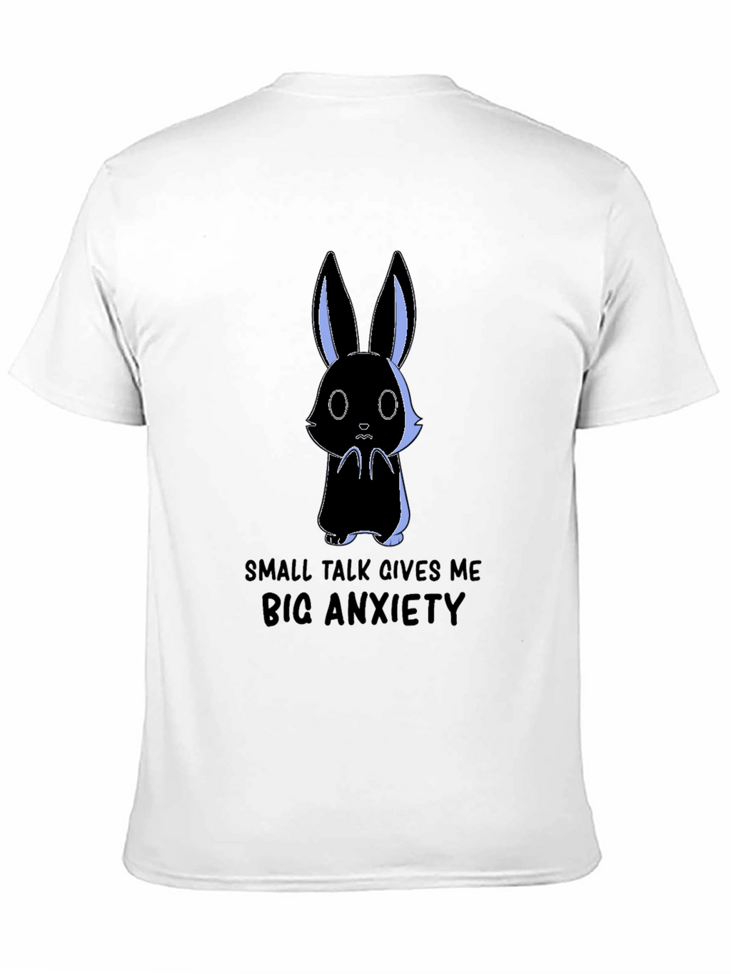 Anxiety Rabbit Graphic Tee - Soft Cotton Comfort