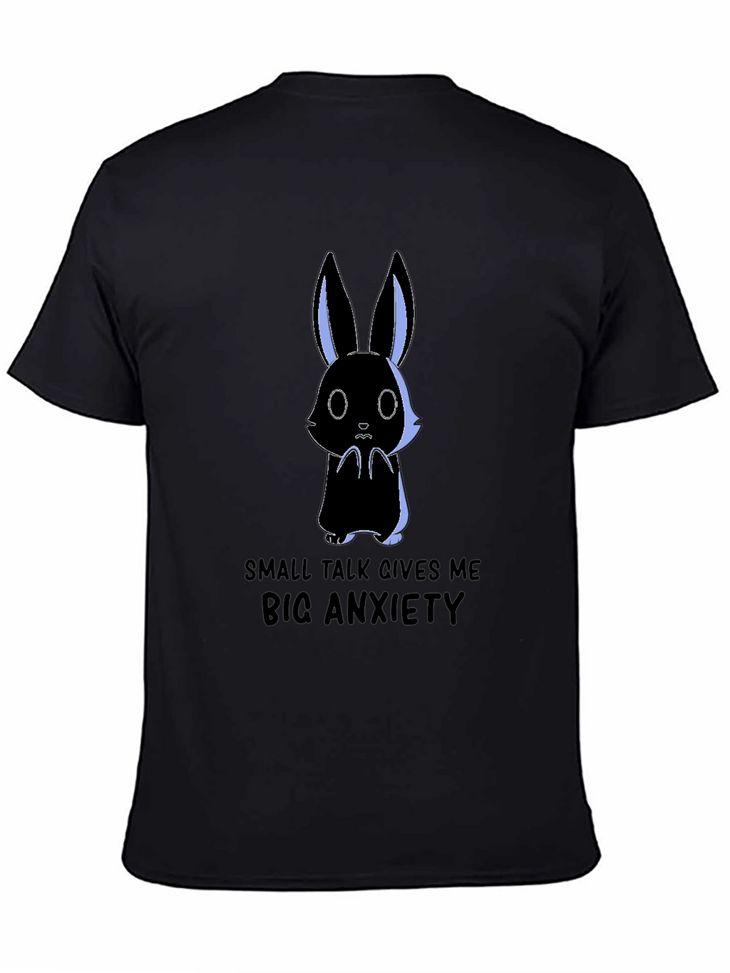 Anxiety Rabbit Graphic Tee - Soft Cotton Comfort