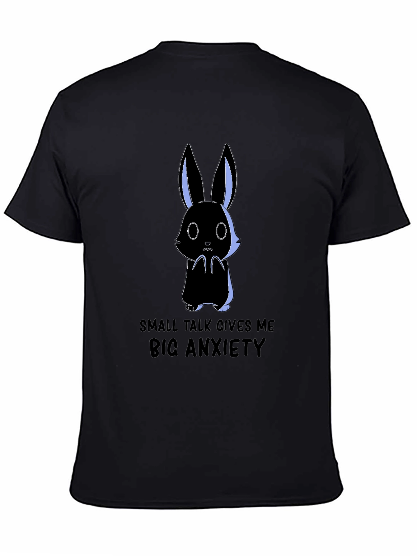 Anxiety Rabbit Graphic Tee - Soft Cotton Comfort