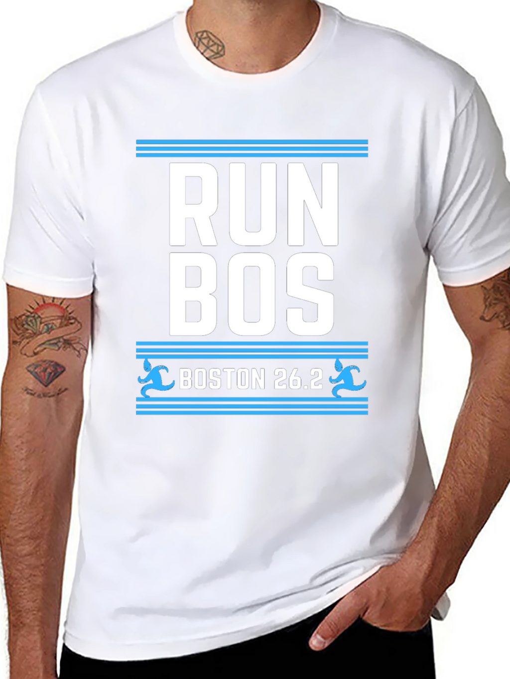 Run BOS Boston 26.2 Marathon T-Shirt