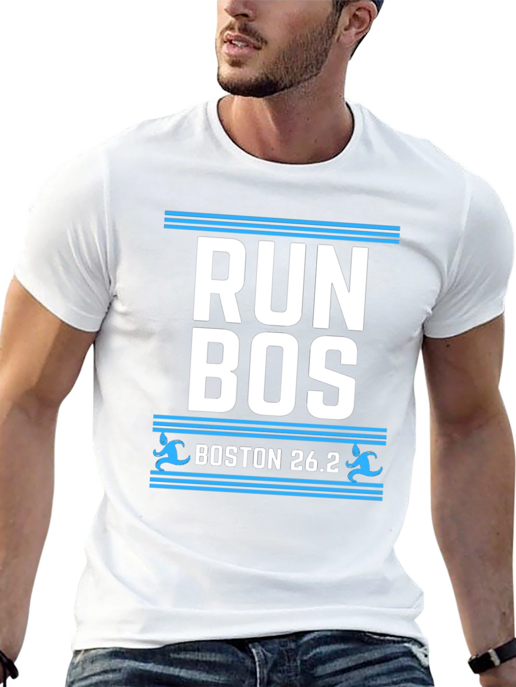 Run BOS Boston 26.2 Marathon T-Shirt
