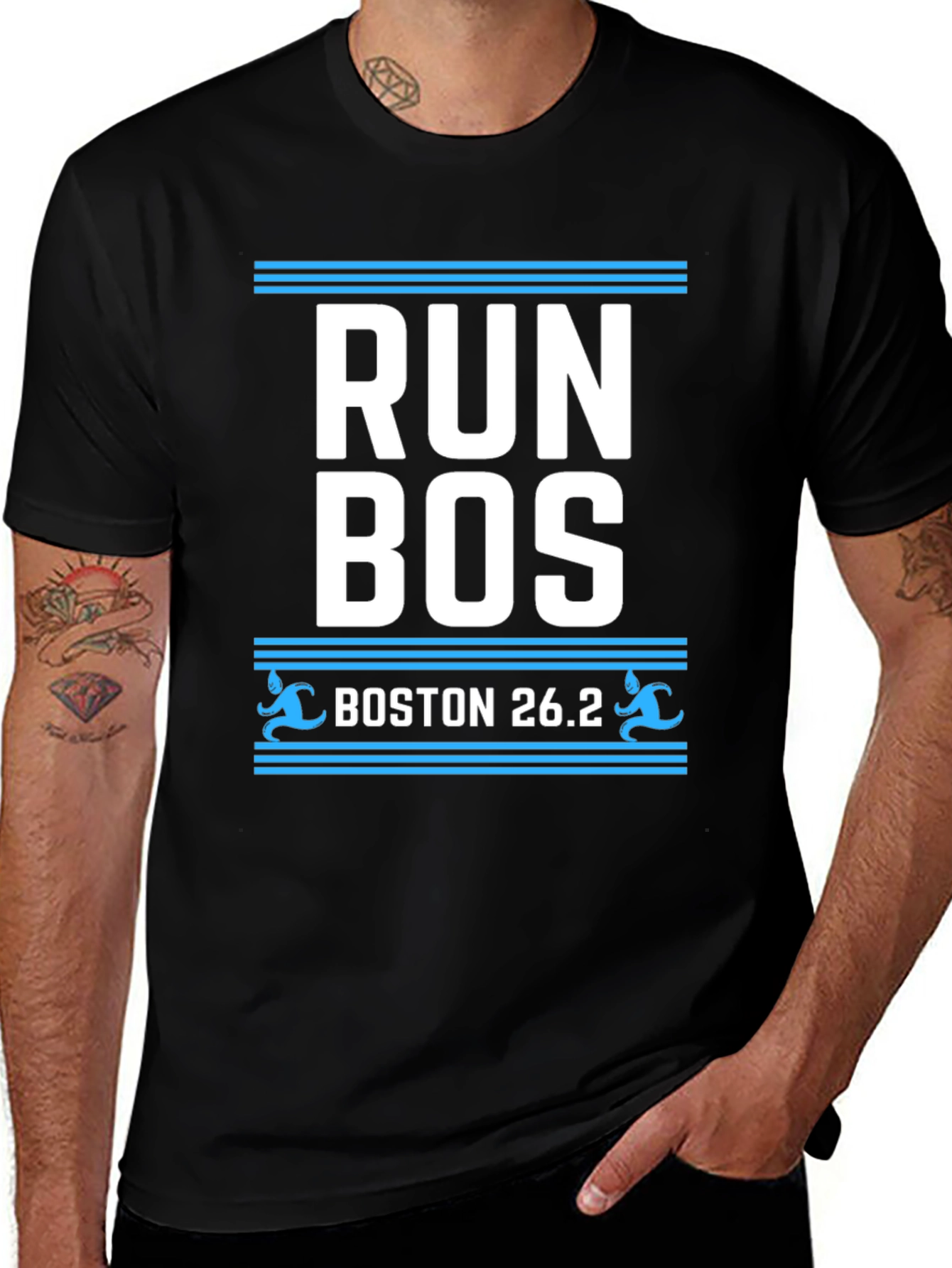 Run BOS Boston 26.2 Marathon T-Shirt