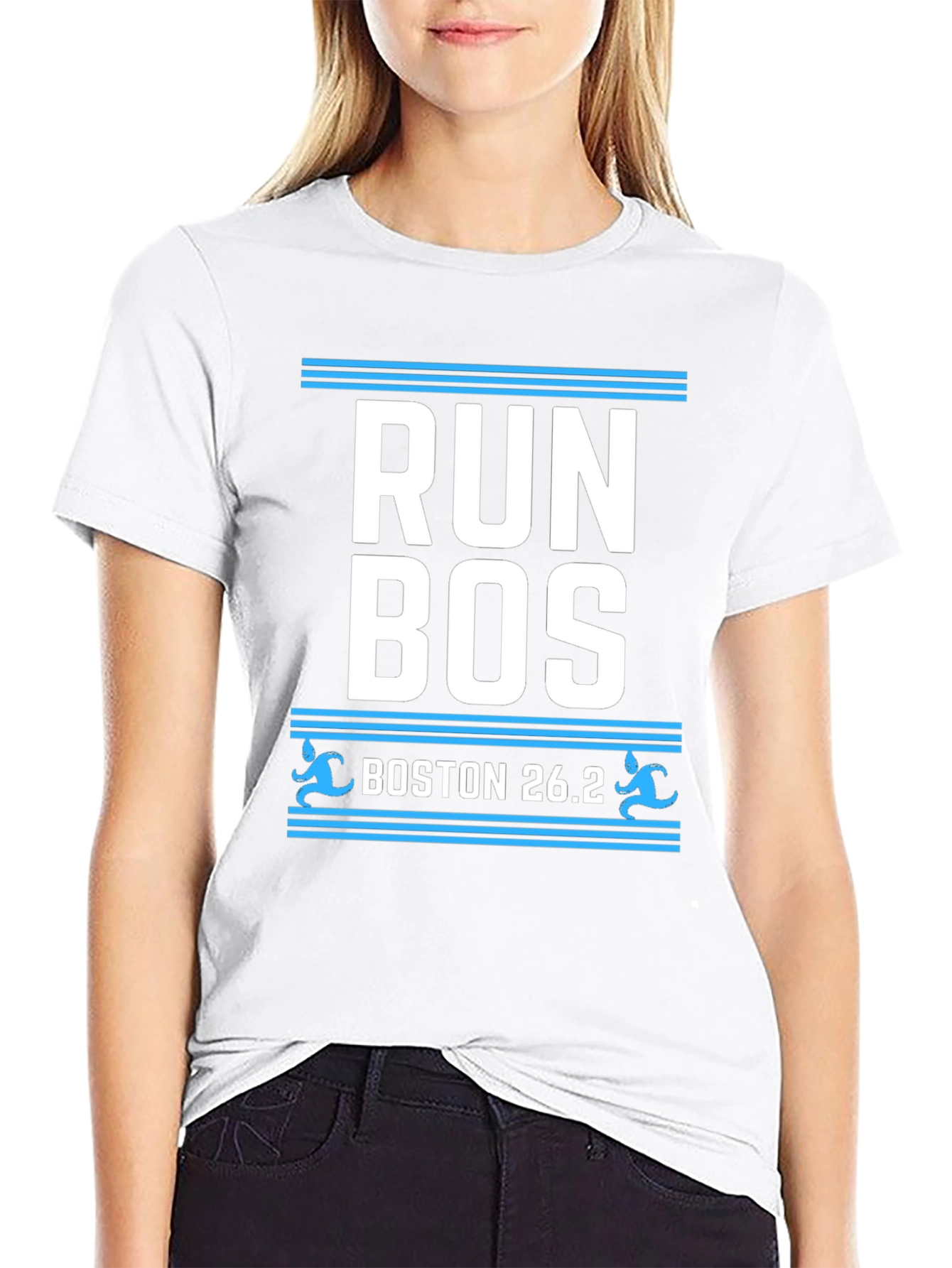 Run BOS Boston 26.2 Marathon T-Shirt