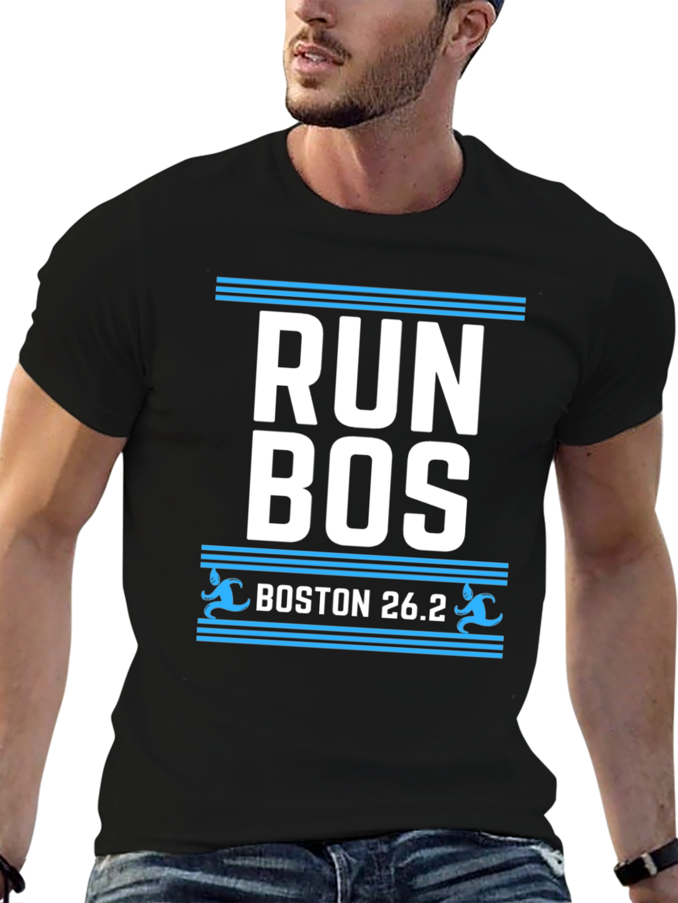 Run BOS Boston 26.2 Marathon T-Shirt