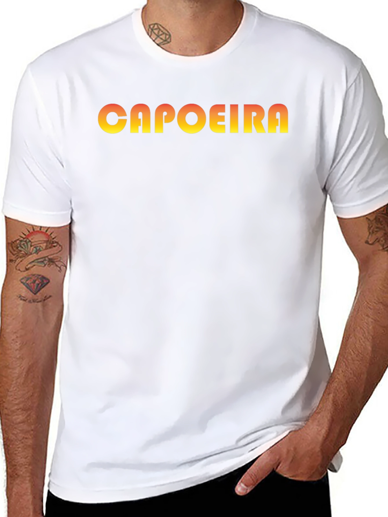 Capoeira Graphic Tee - Black Cotton T-Shirt