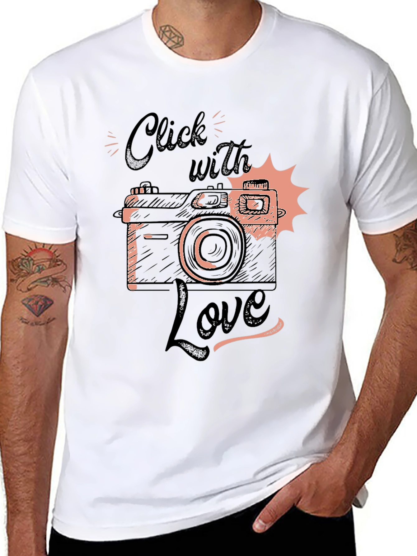 Click with Love T-Shirt - Camera Design
