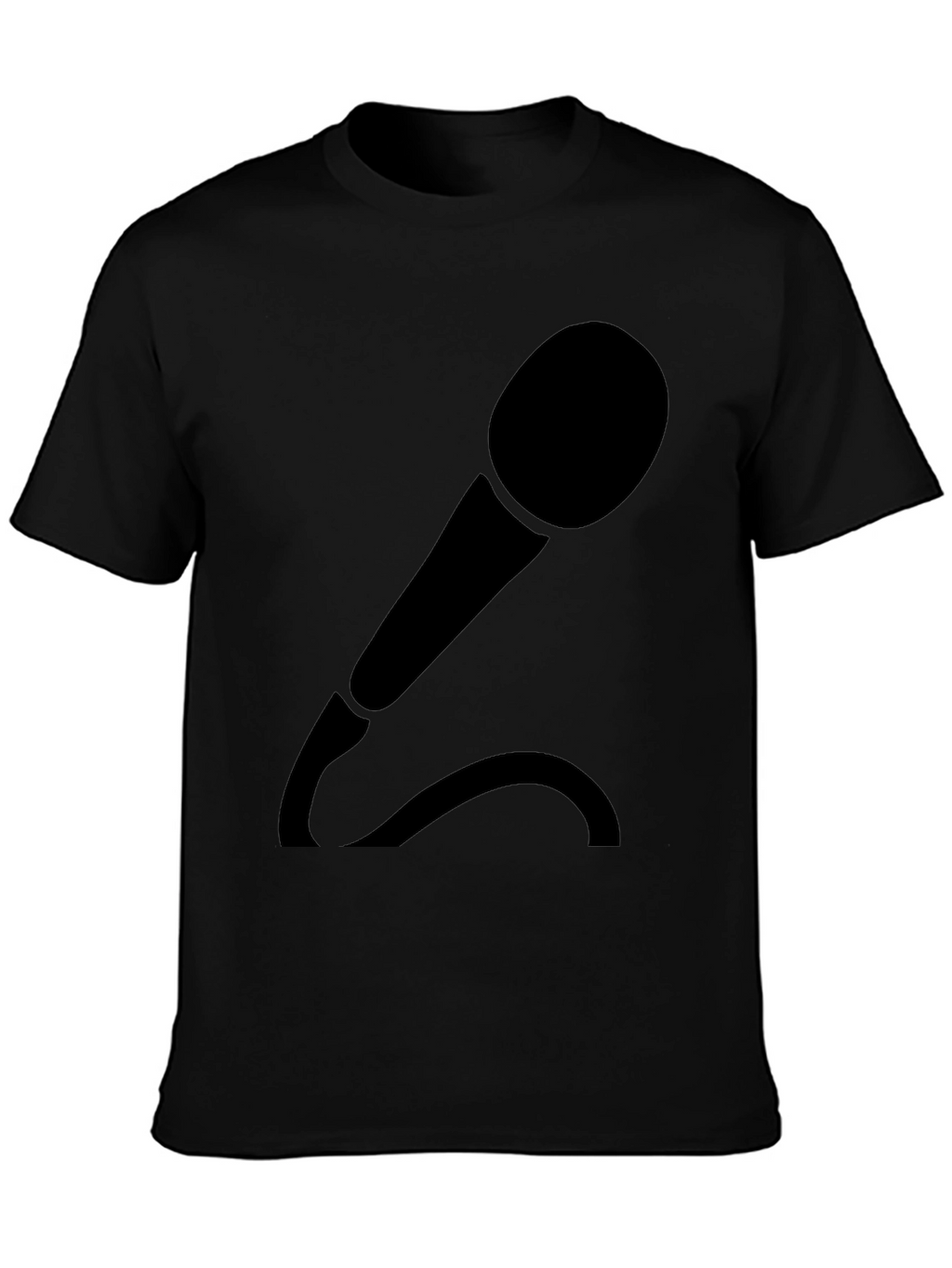 Microphone Graphic T-Shirt - Black