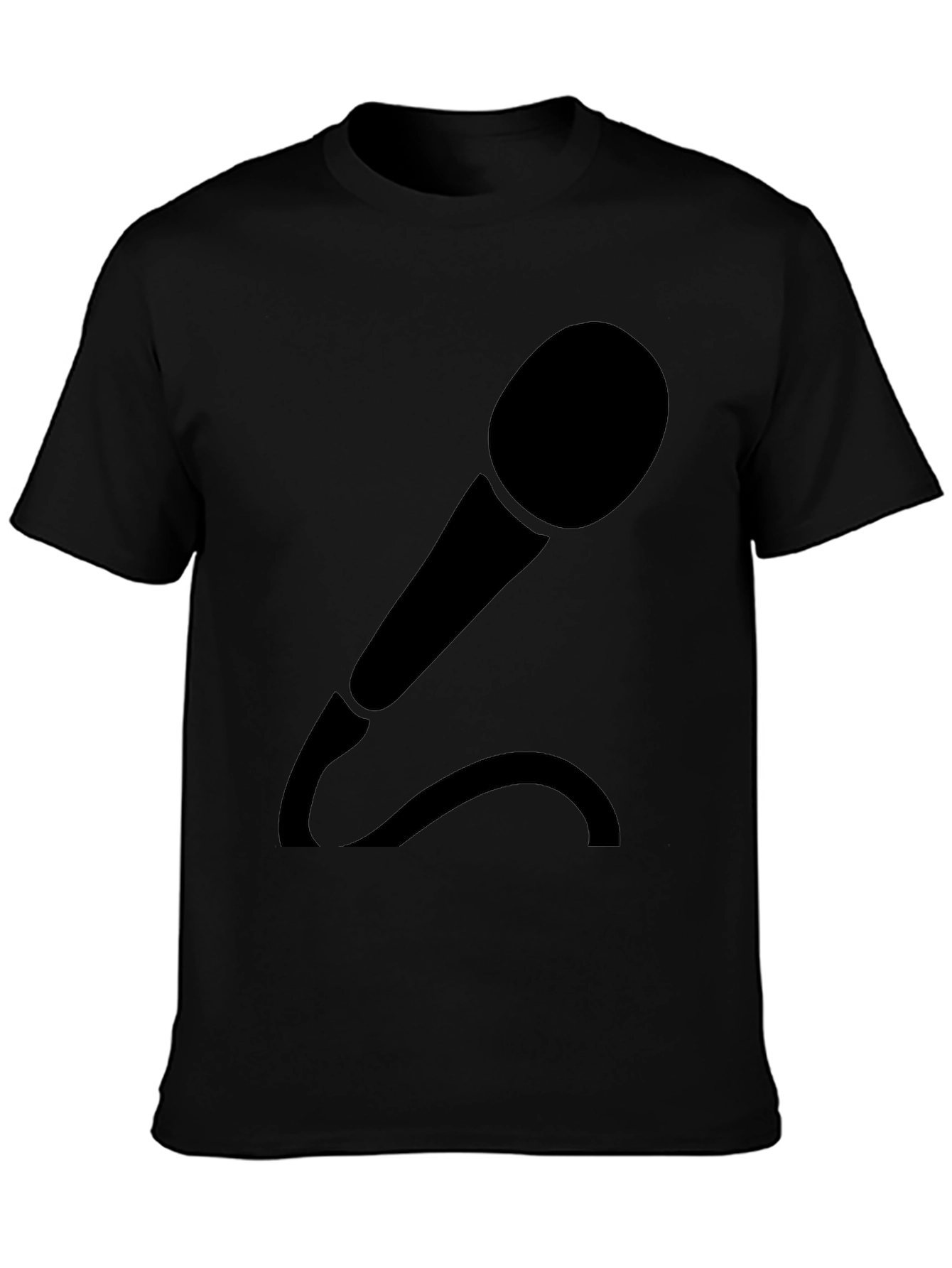 Microphone Graphic T-Shirt - Black