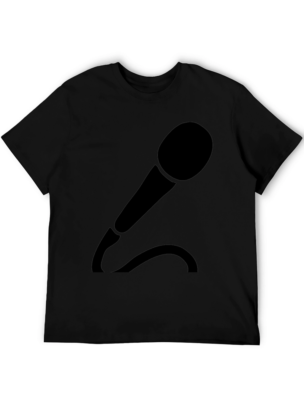 Microphone Graphic T-Shirt - Black