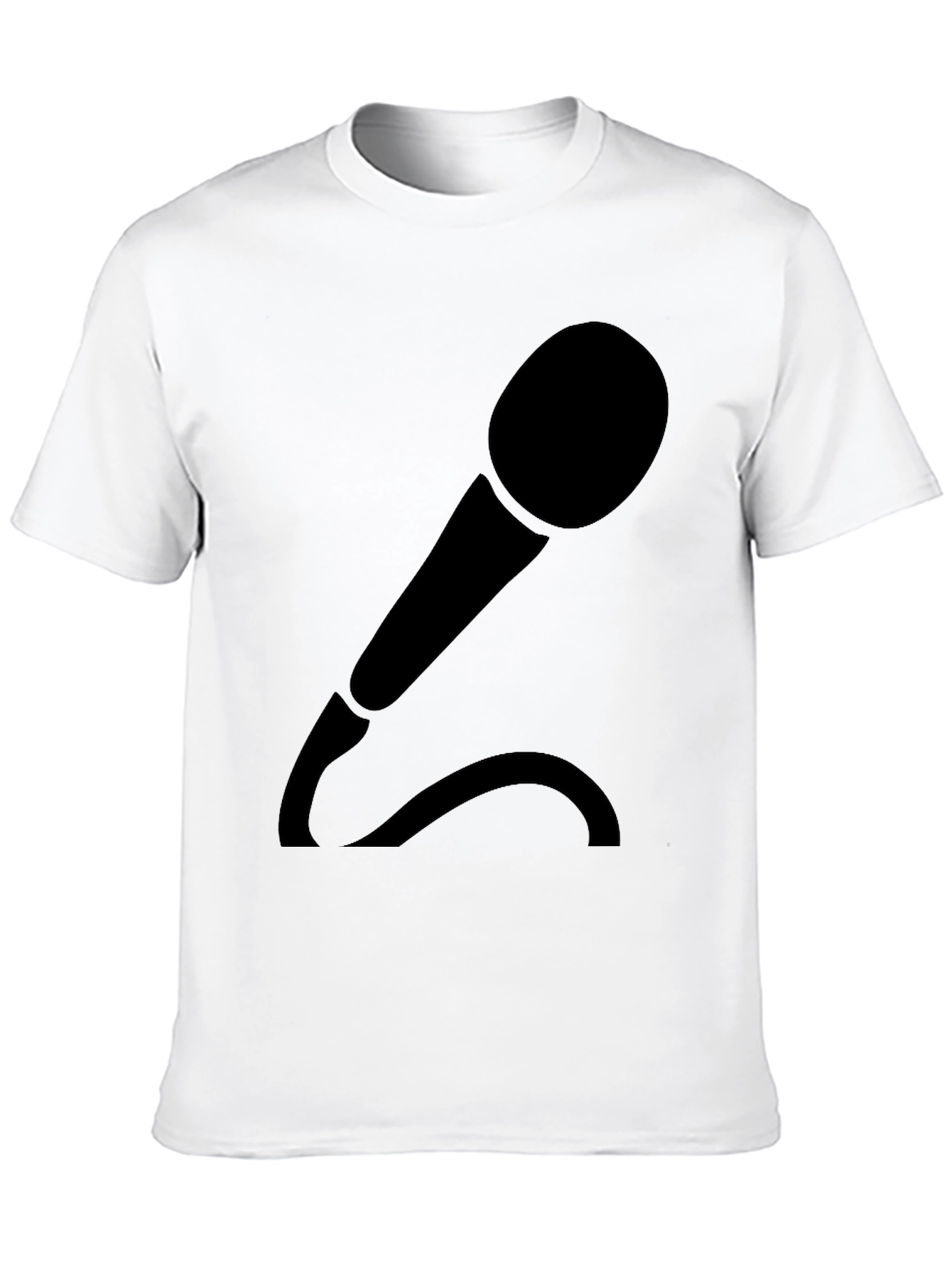Microphone Graphic T-Shirt - Black