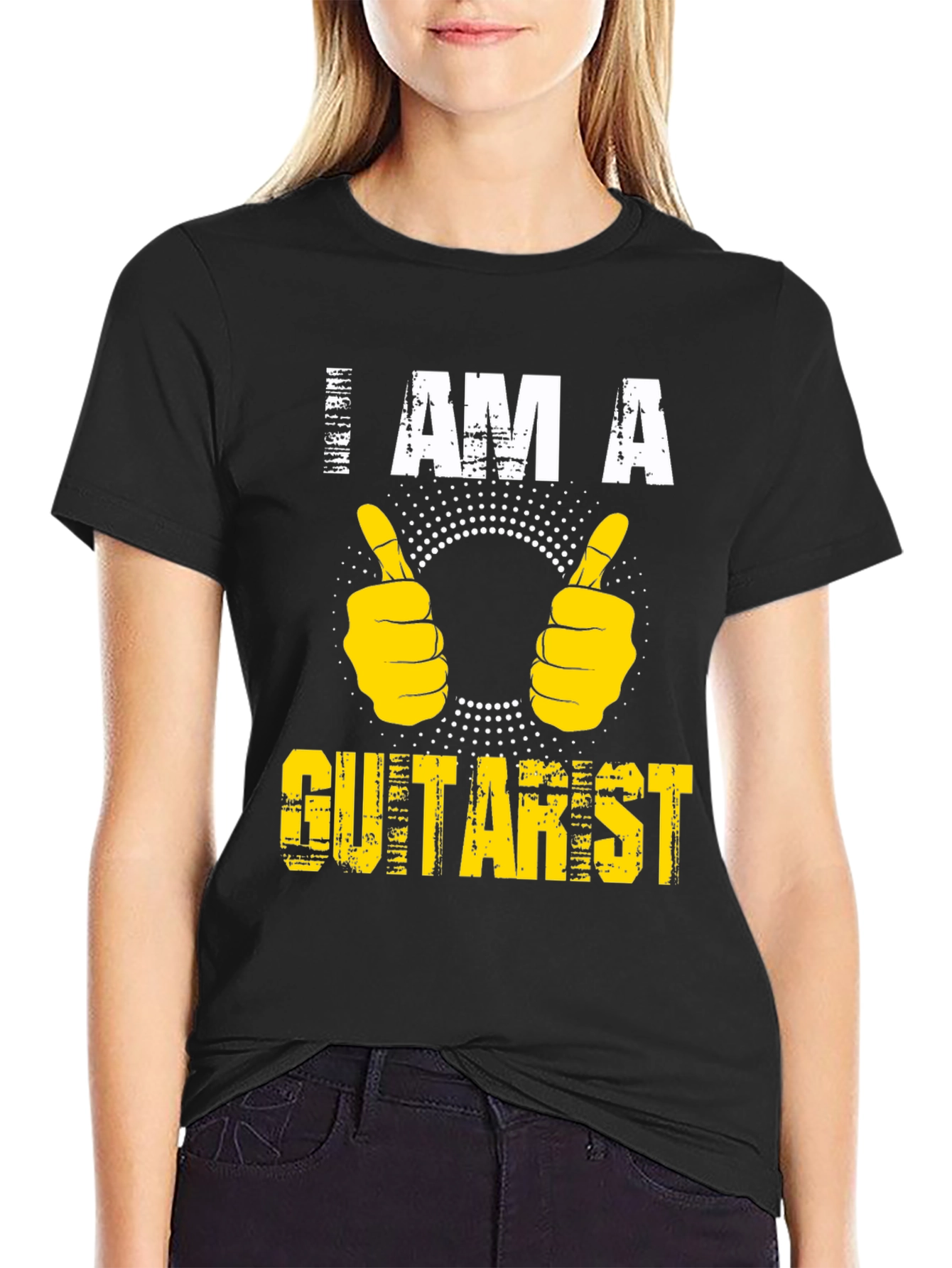 I Am A Guitarist Graphic T-Shirt - Black
