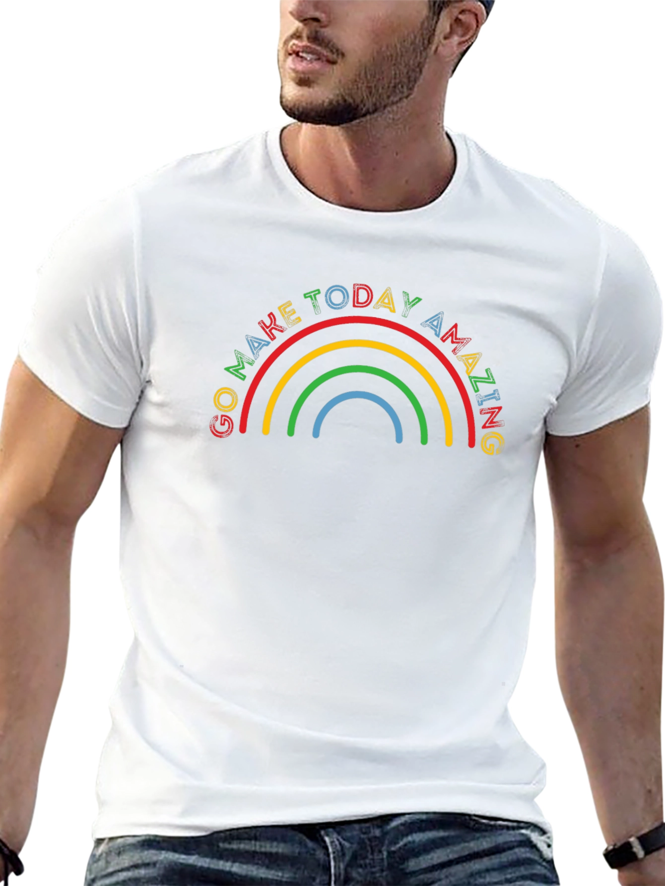 Rainbow Graphic T-Shirt - Make Today Amazing