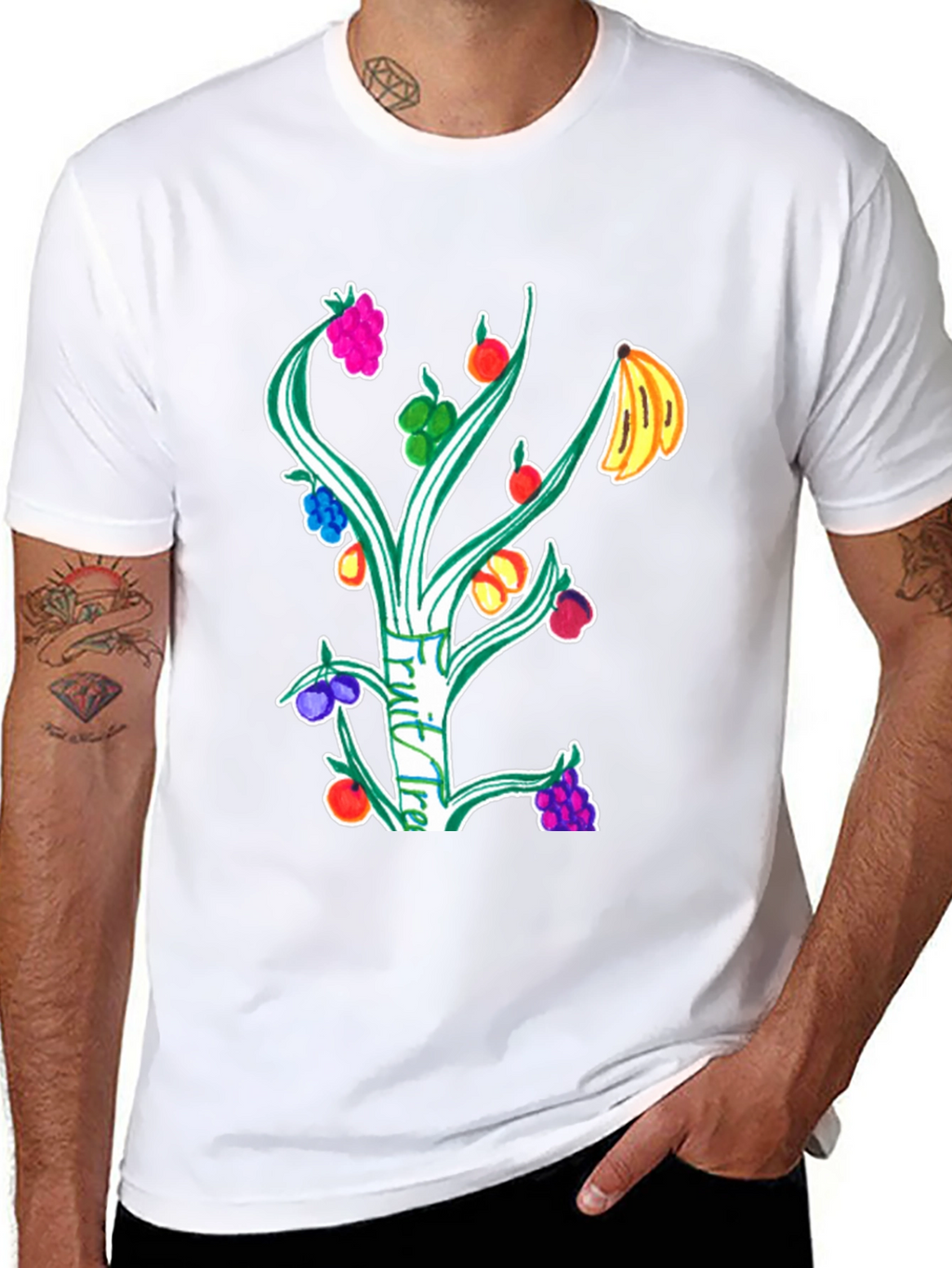 Fruit Tree Graphic T-Shirt - Unique Design