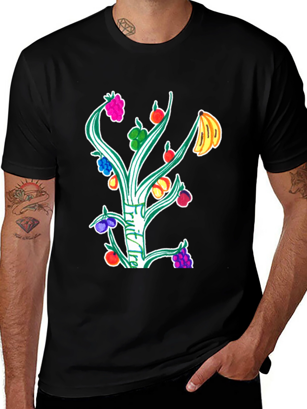 Fruit Tree Graphic T-Shirt - Unique Design