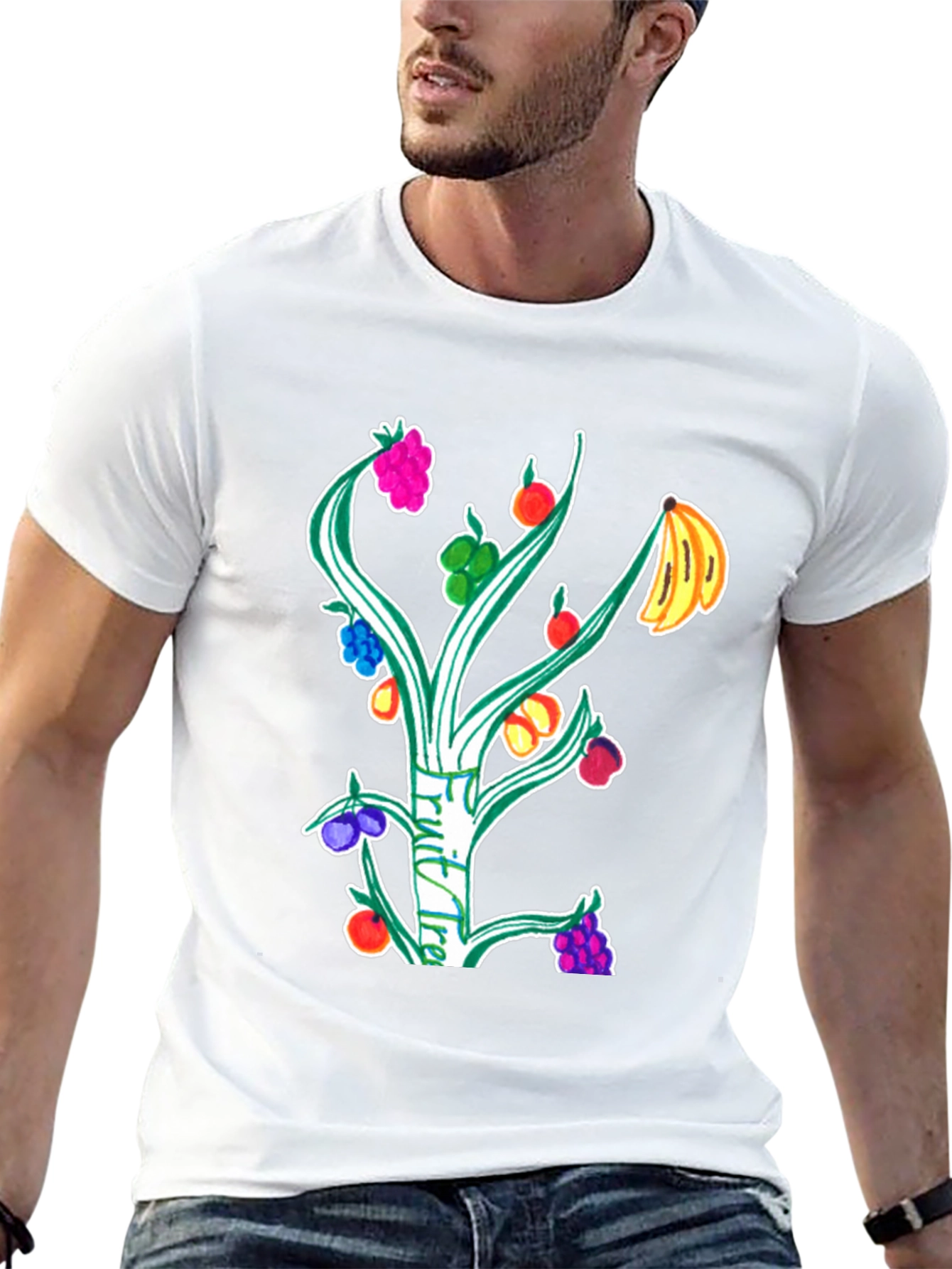 Fruit Tree Graphic T-Shirt - Unique Design