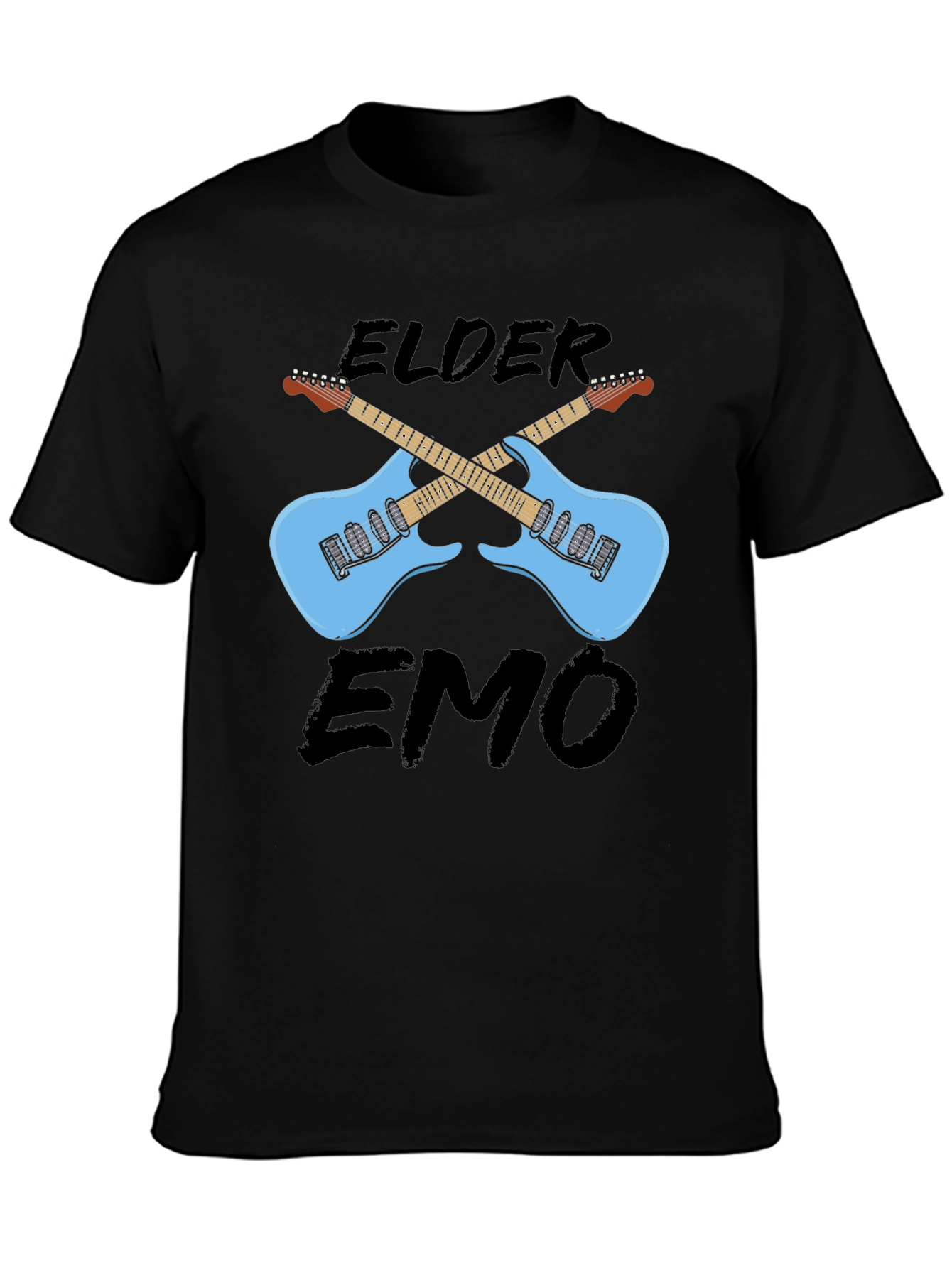 Elder Emo Guitar Graphic T-Shirt