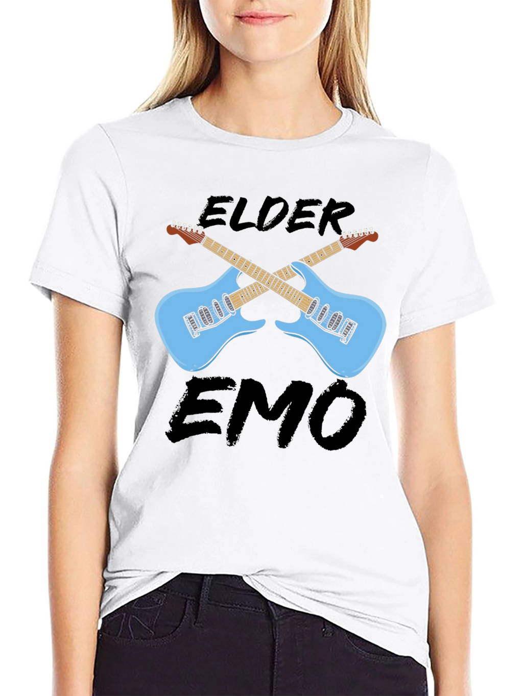 Elder Emo Guitar Graphic T-Shirt