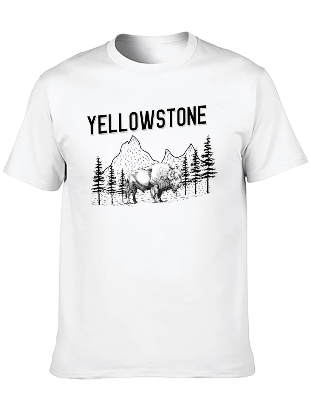 Yellowstone Bison Graphic Tee - Black Cotton Comfort