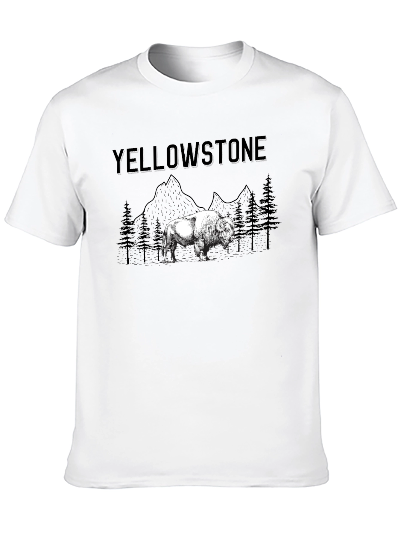Yellowstone Bison Graphic Tee - Black Cotton Comfort