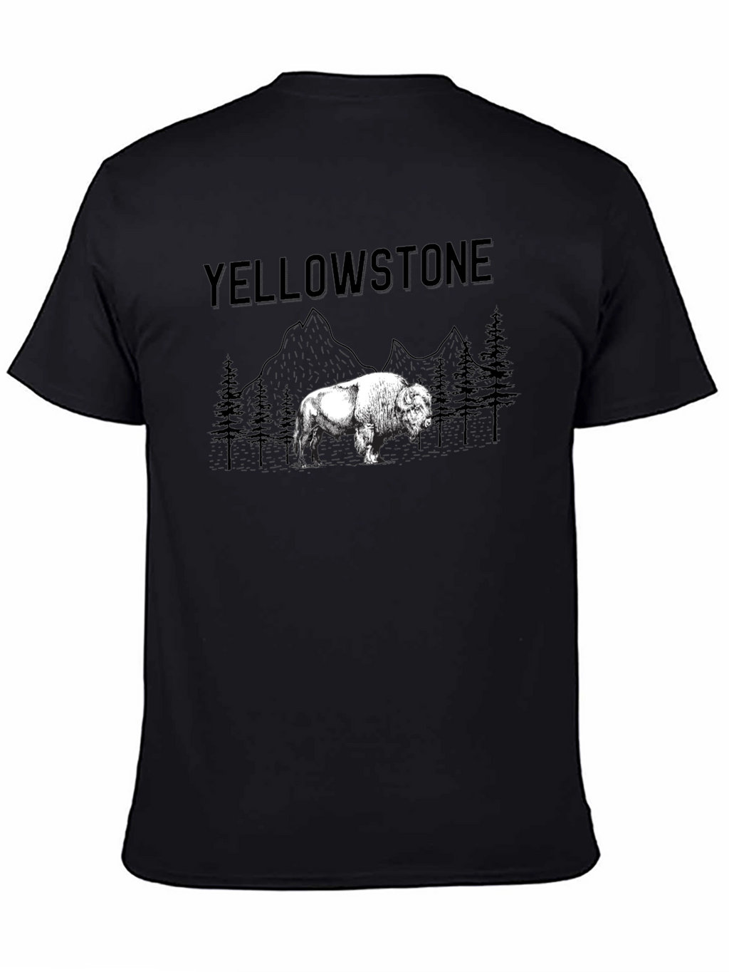 Yellowstone Bison Graphic Tee - Black Cotton Comfort