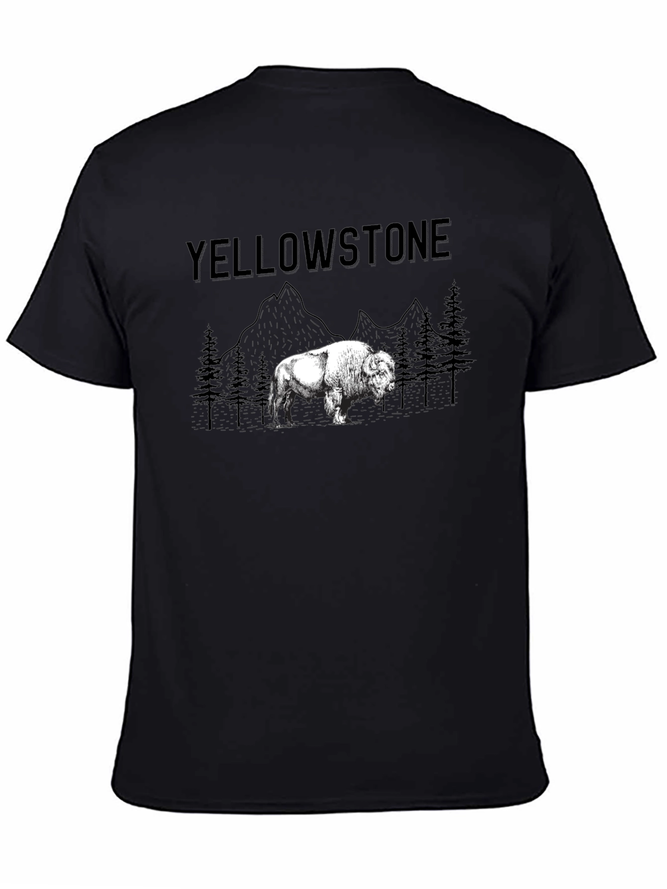 Yellowstone Bison Graphic Tee - Black Cotton Comfort