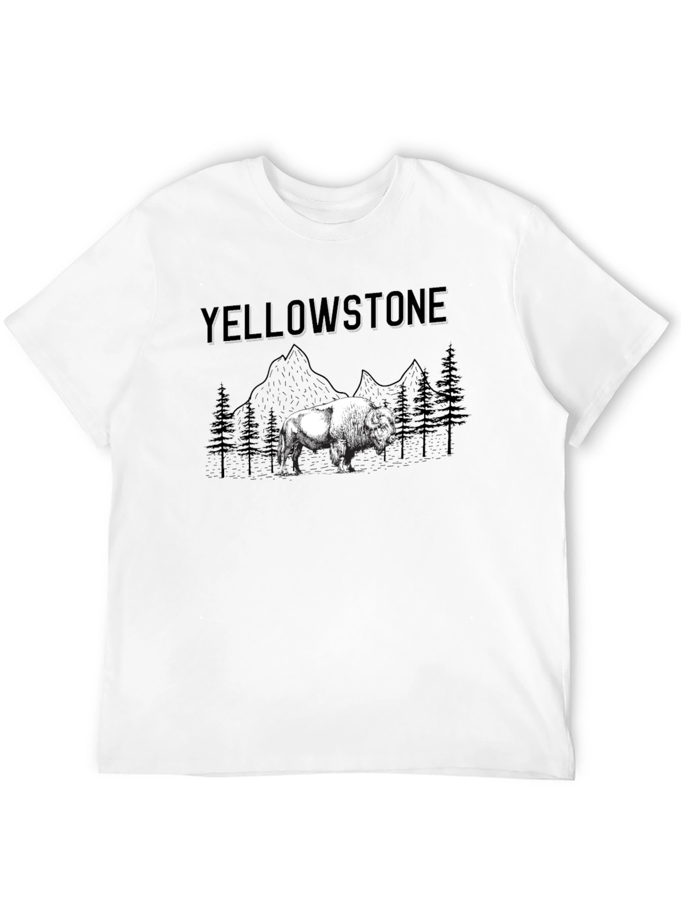 Yellowstone Bison Graphic Tee - Black Cotton Comfort