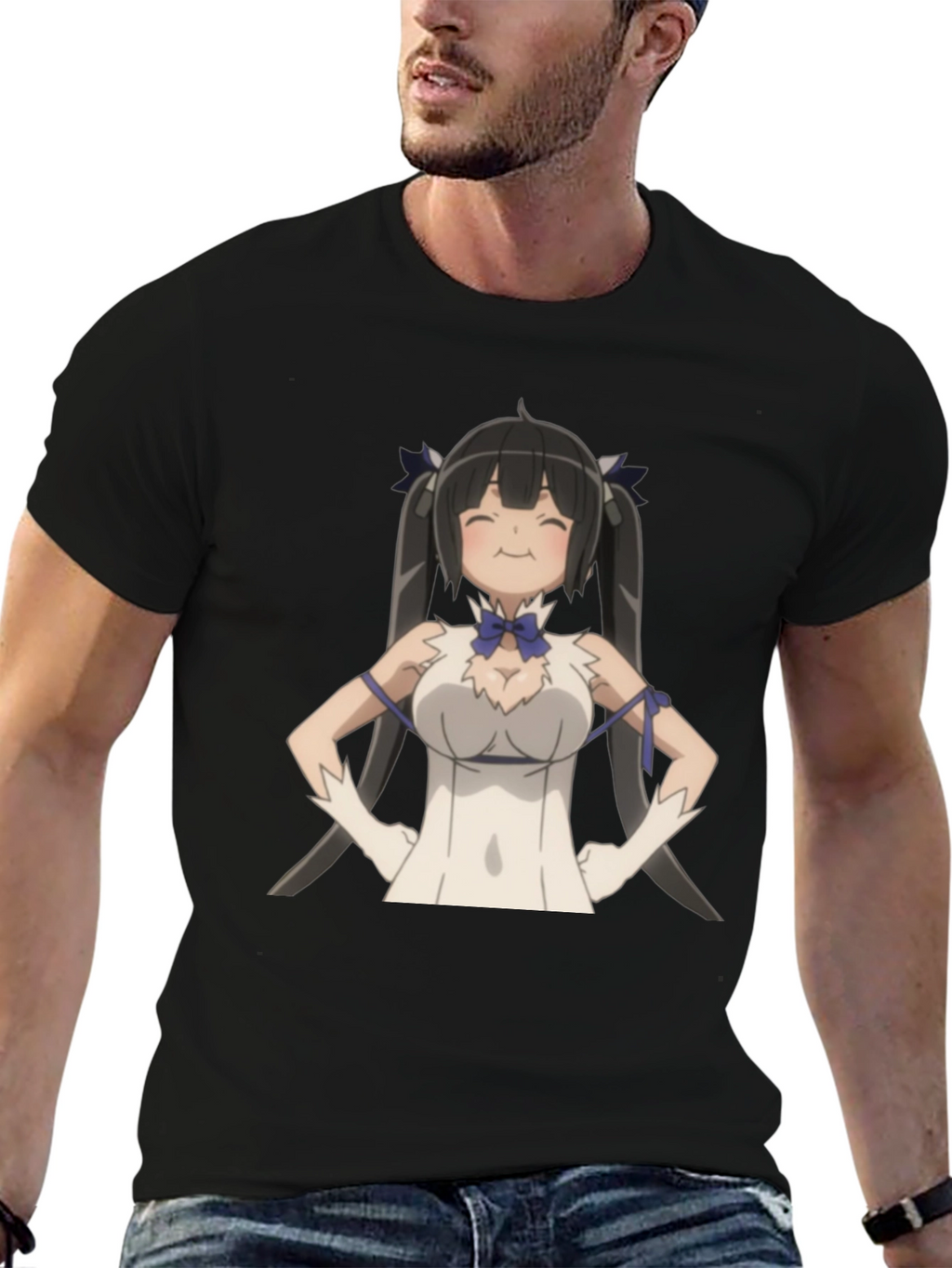 Anime Character Graphic Black T-Shirt