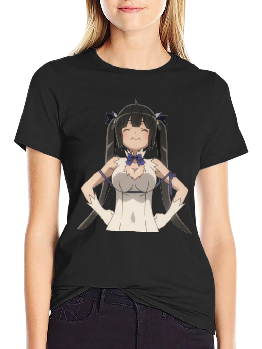 Anime Character Graphic Black T-Shirt