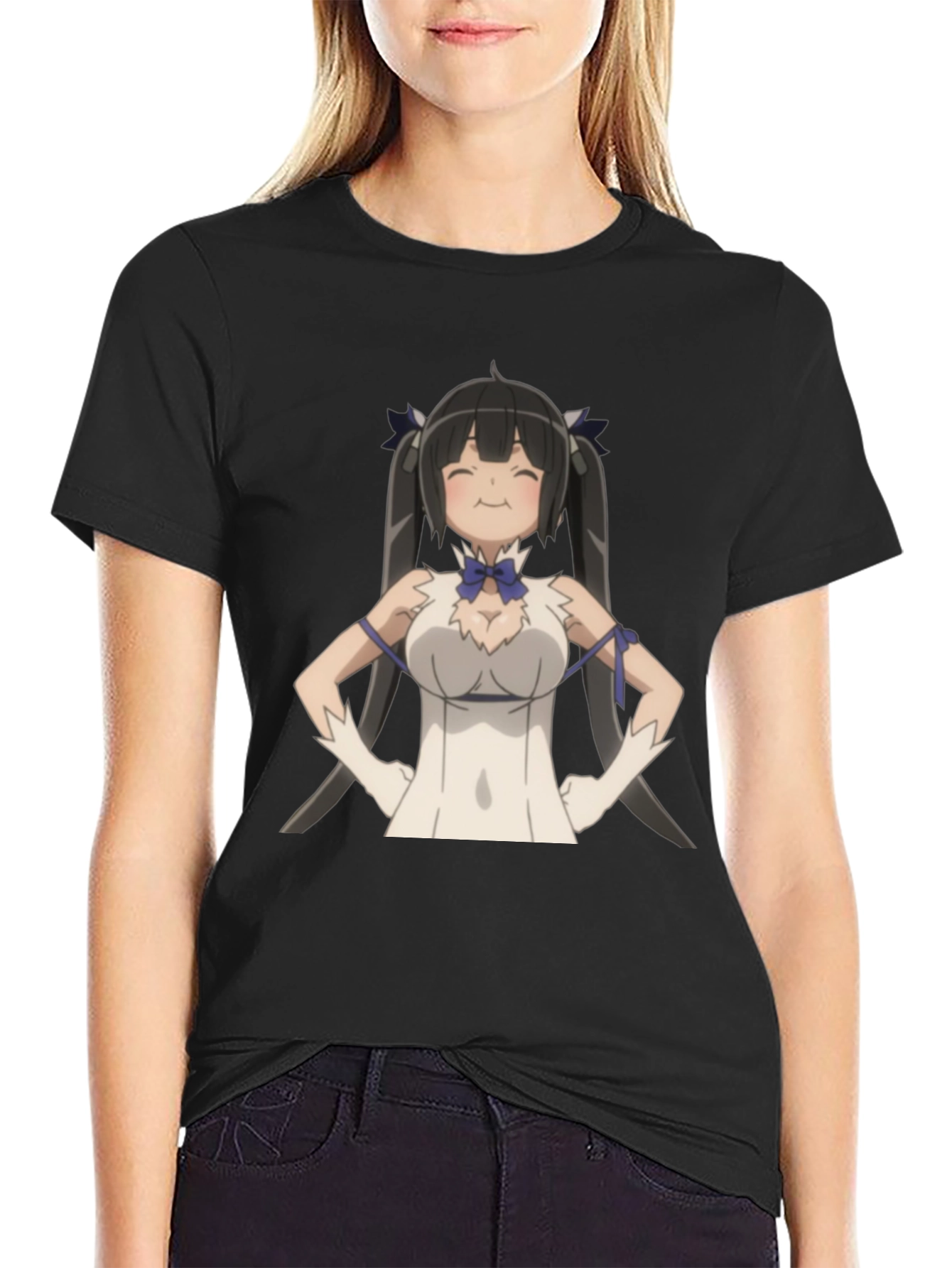 Anime Character Graphic Black T-Shirt