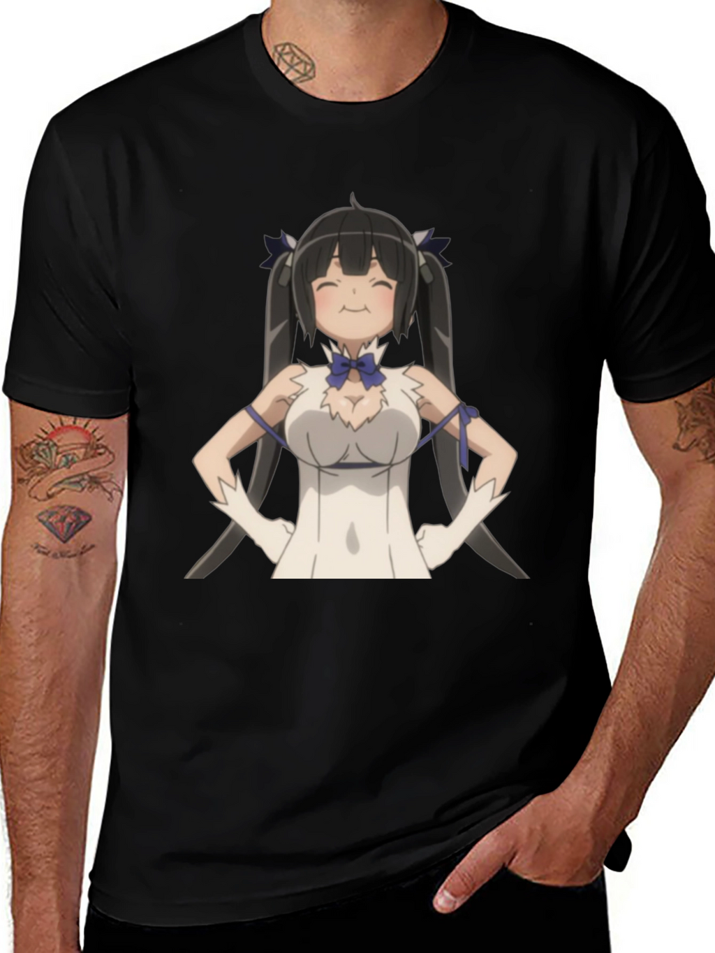 Anime Character Graphic Black T-Shirt